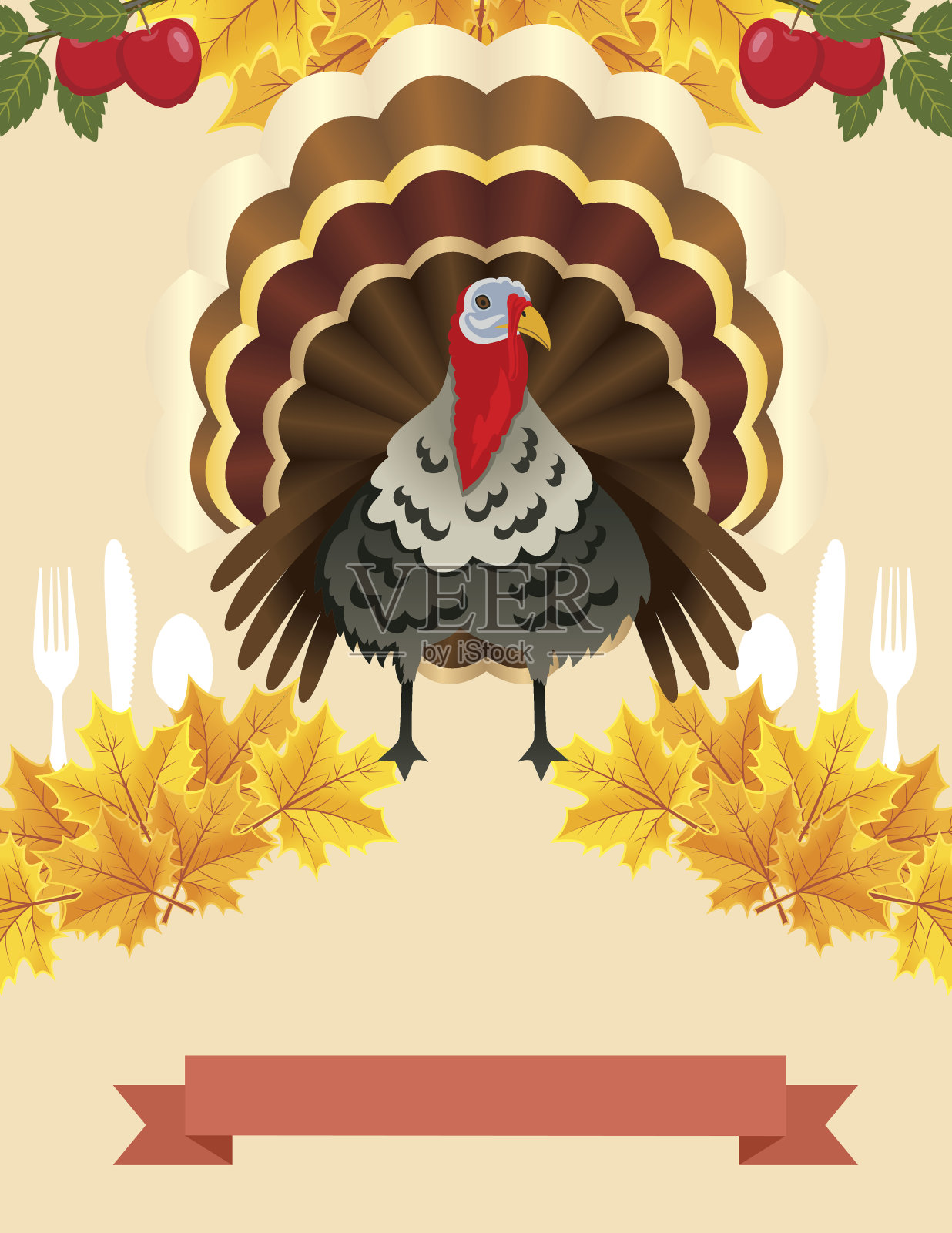 秋季感恩节背景模板插画图片素材