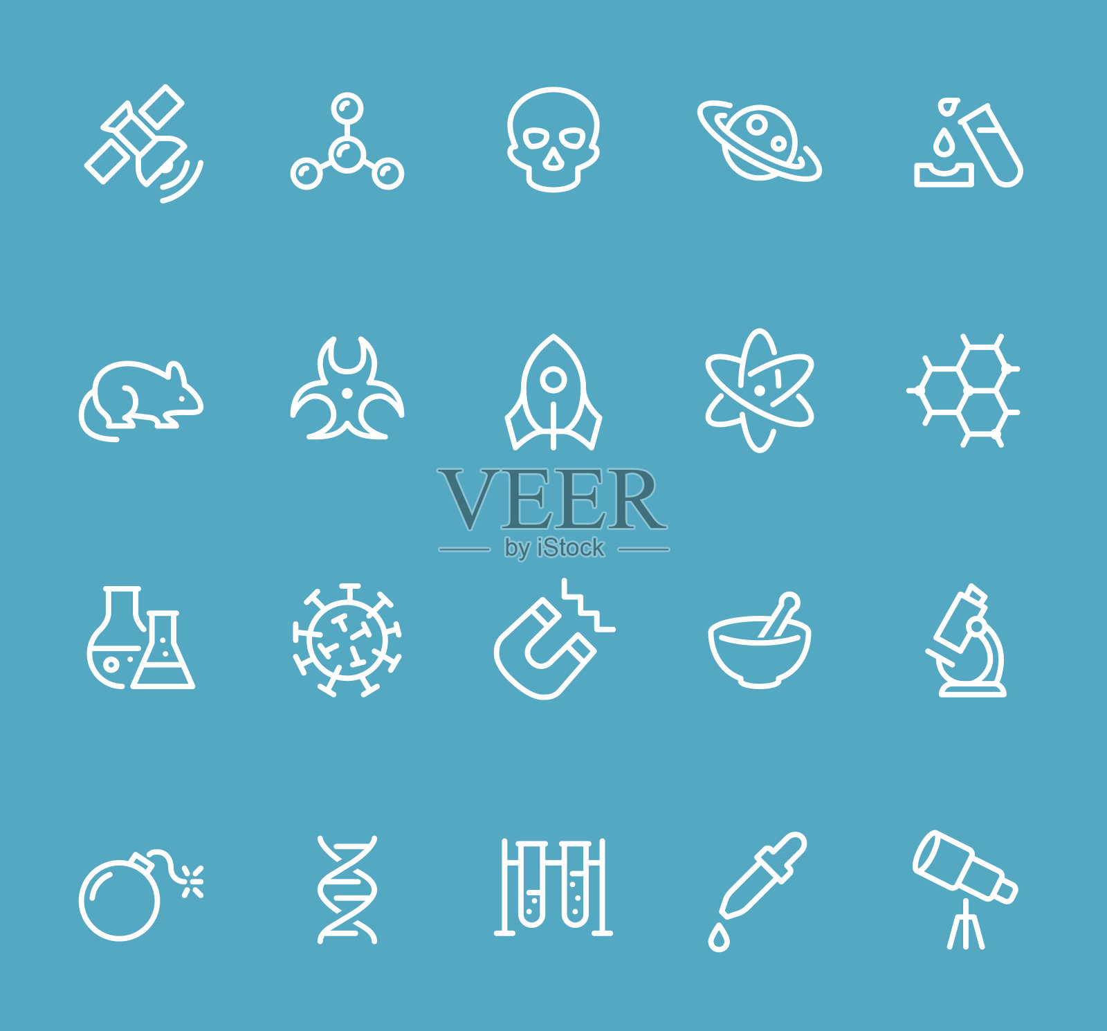 科学线图标集插画图片素材