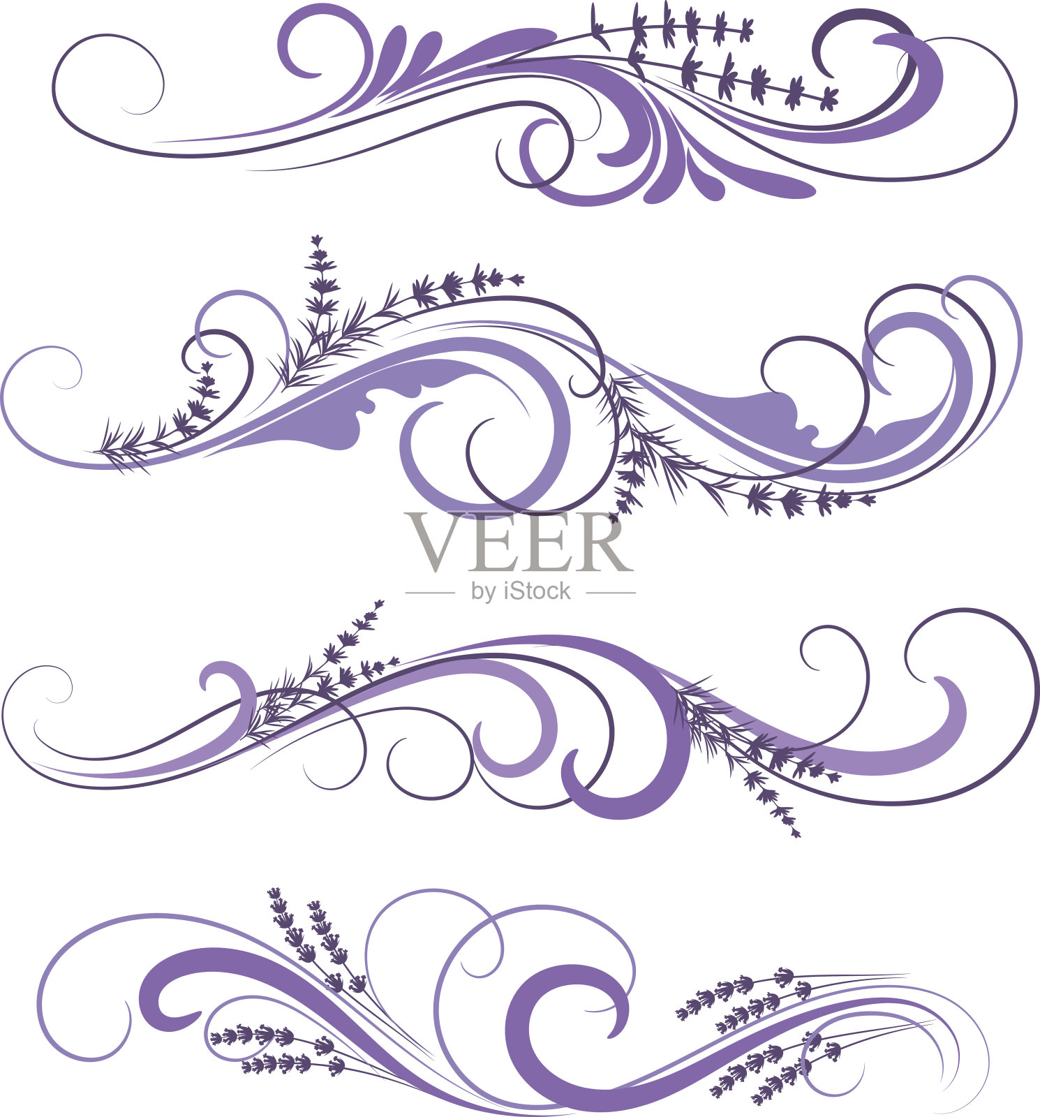 薰衣草饰品插画图片素材