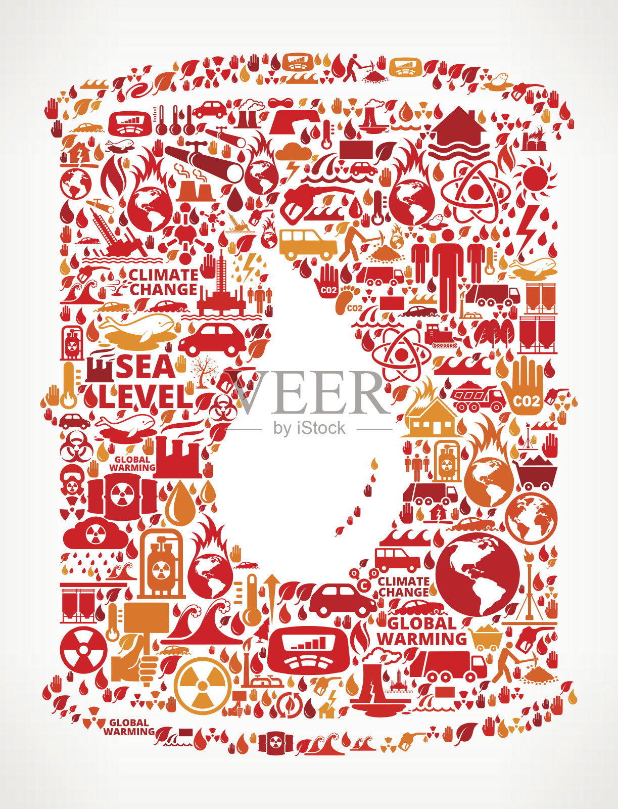 石油桶全球变暖气候变化矢量模式插画图片素材