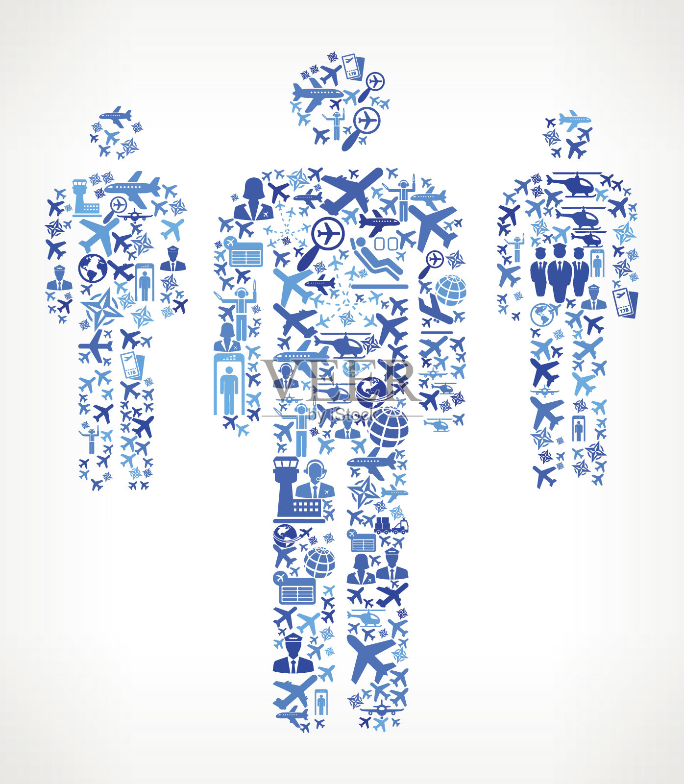 小型航空飞机矢量图插画图片素材