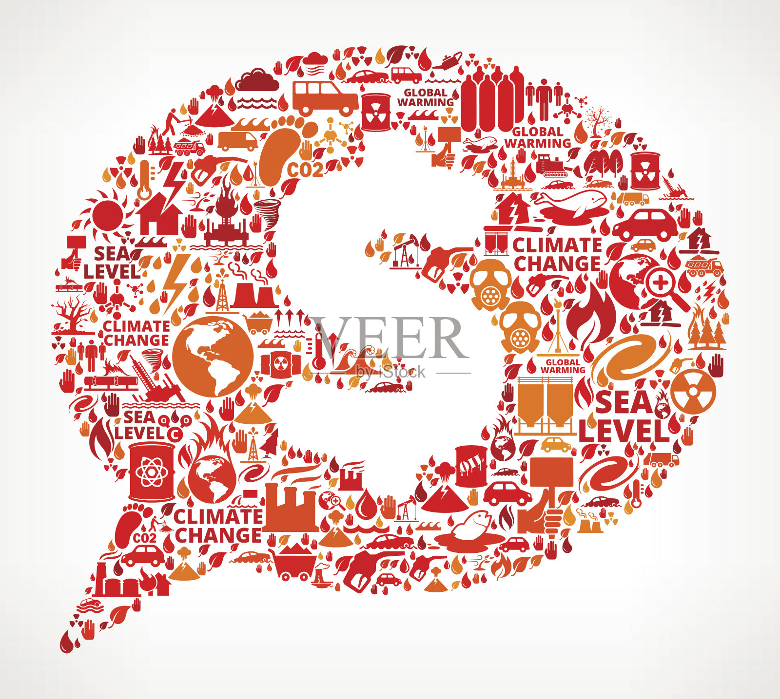 全球变暖气候变化矢量模式插画图片素材