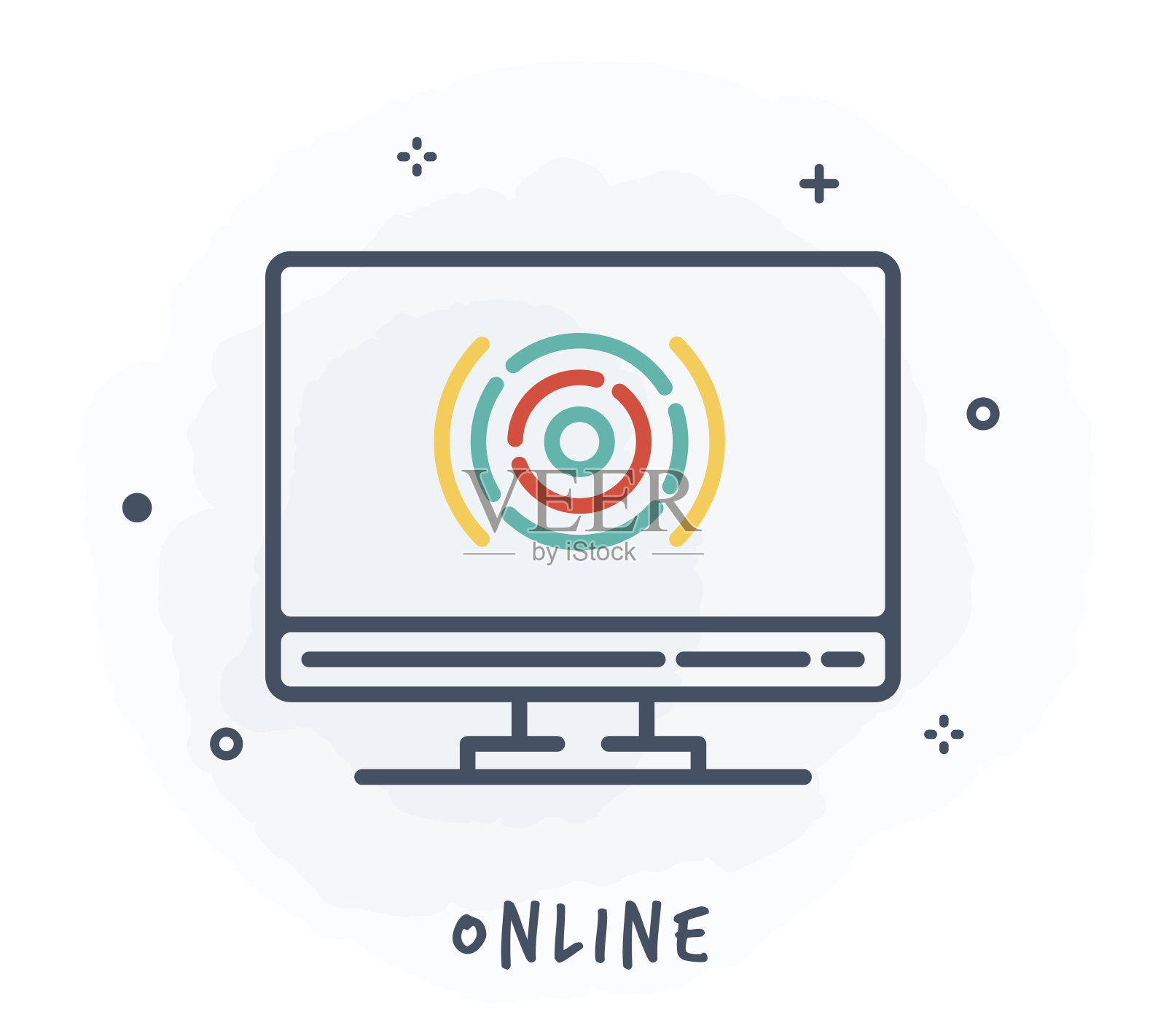 监控线图标插画图片素材