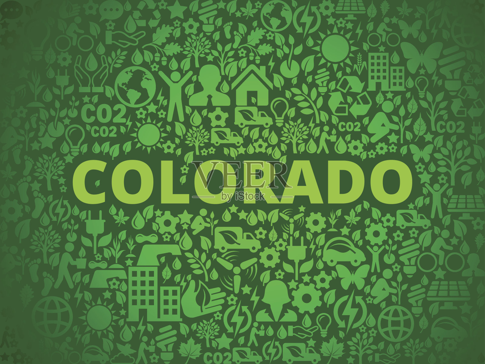科罗拉多州环境保护矢量图标模式插画图片素材