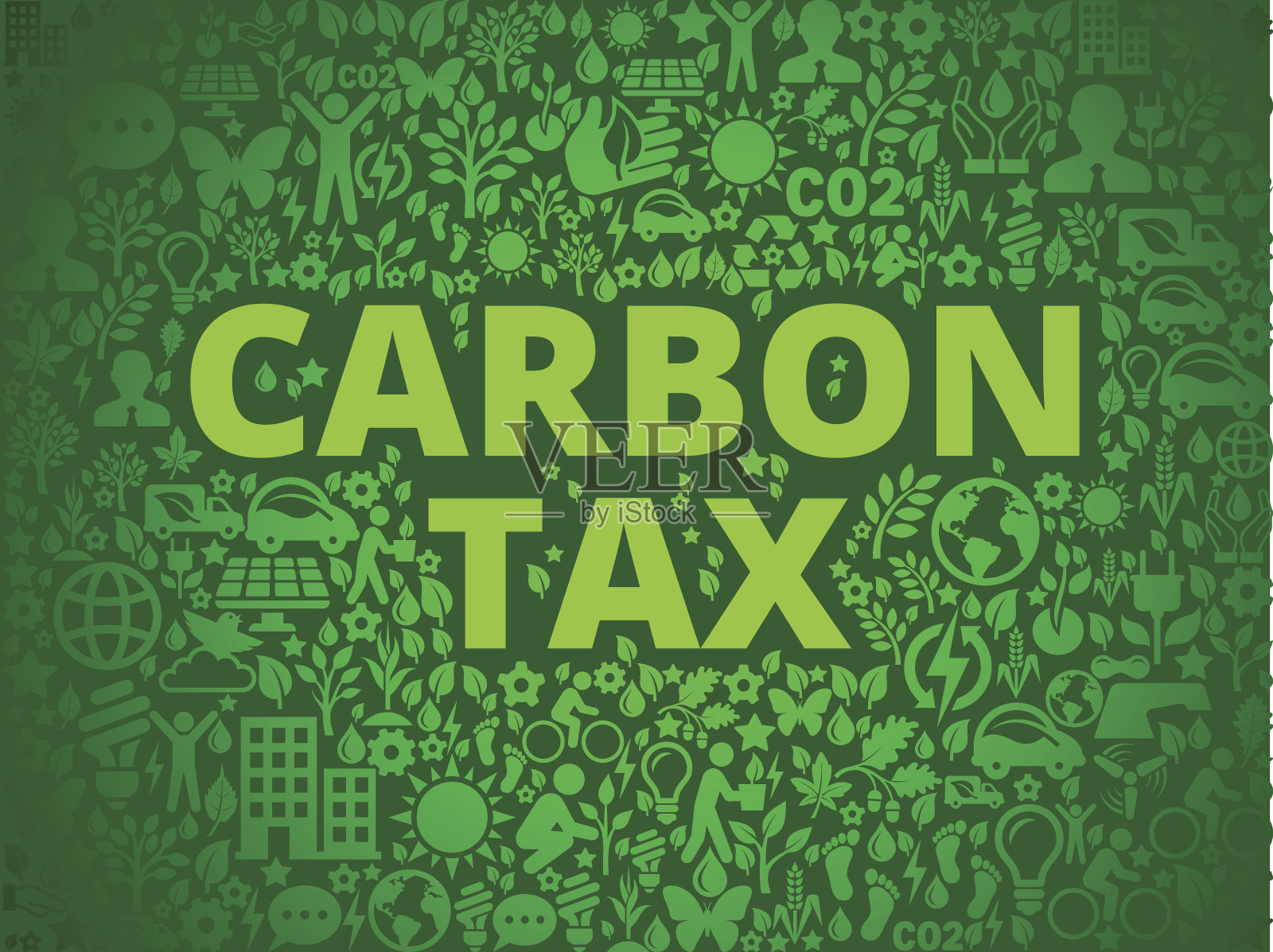 碳税环境保护矢量图标模式插画图片素材