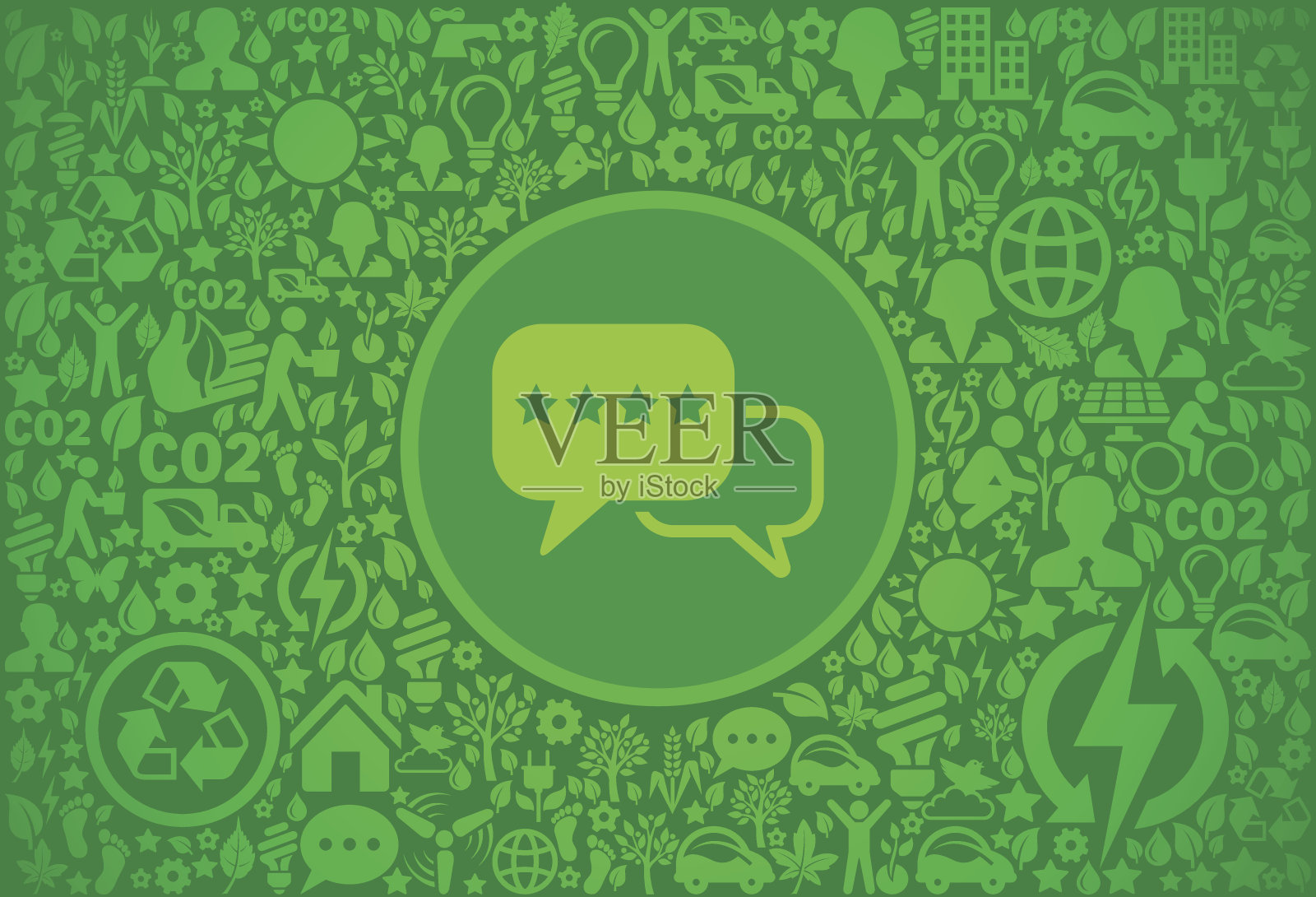 评级和审查环境绿色矢量图标模式插画图片素材