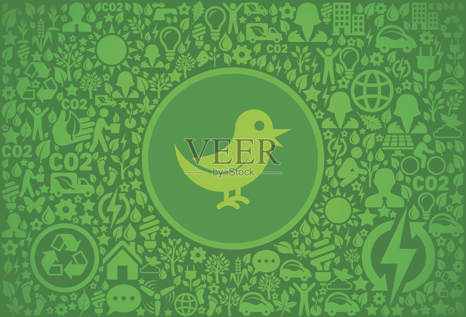 鸟环境绿色矢量图标模式插画图片素材