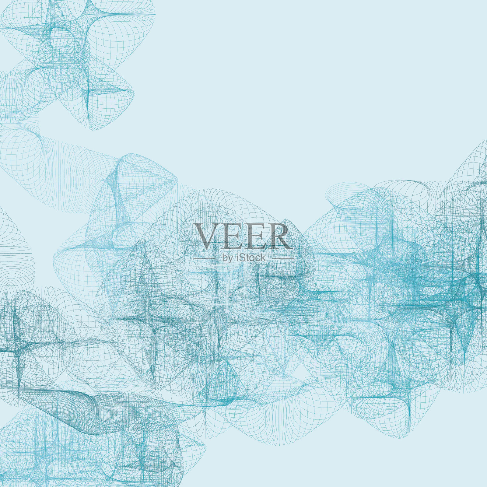 湖泊矢量计算机生成的波浪线模式插画图片素材