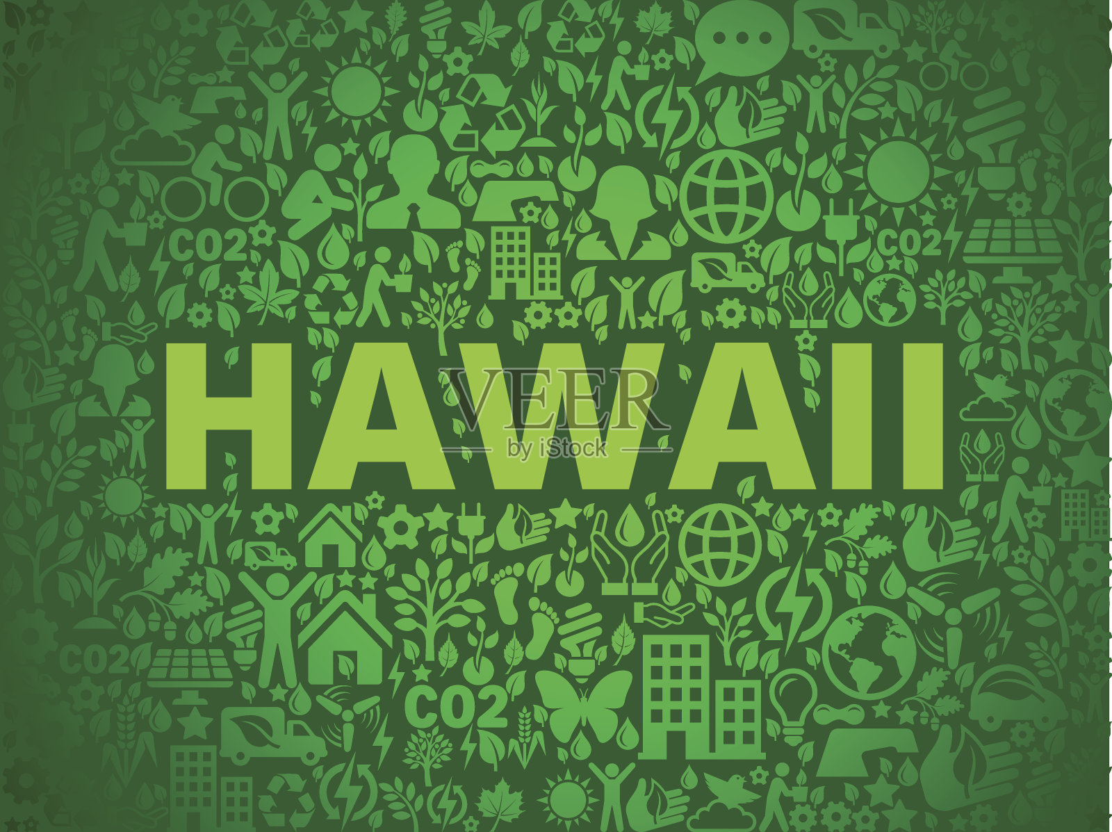 夏威夷环境保护矢量图标模式插画图片素材