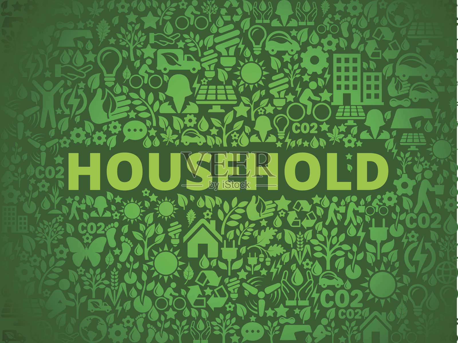 家居环保矢量图标模式插画图片素材