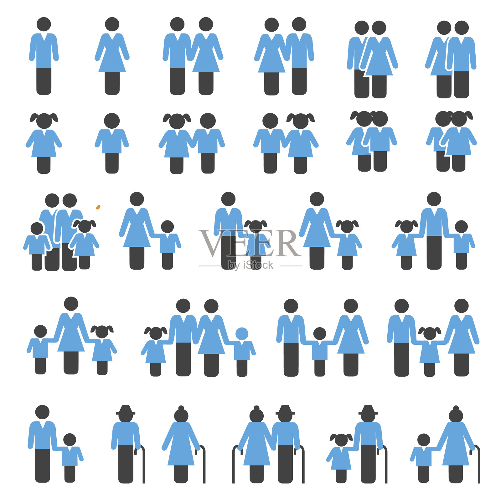 人家庭图标图标素材