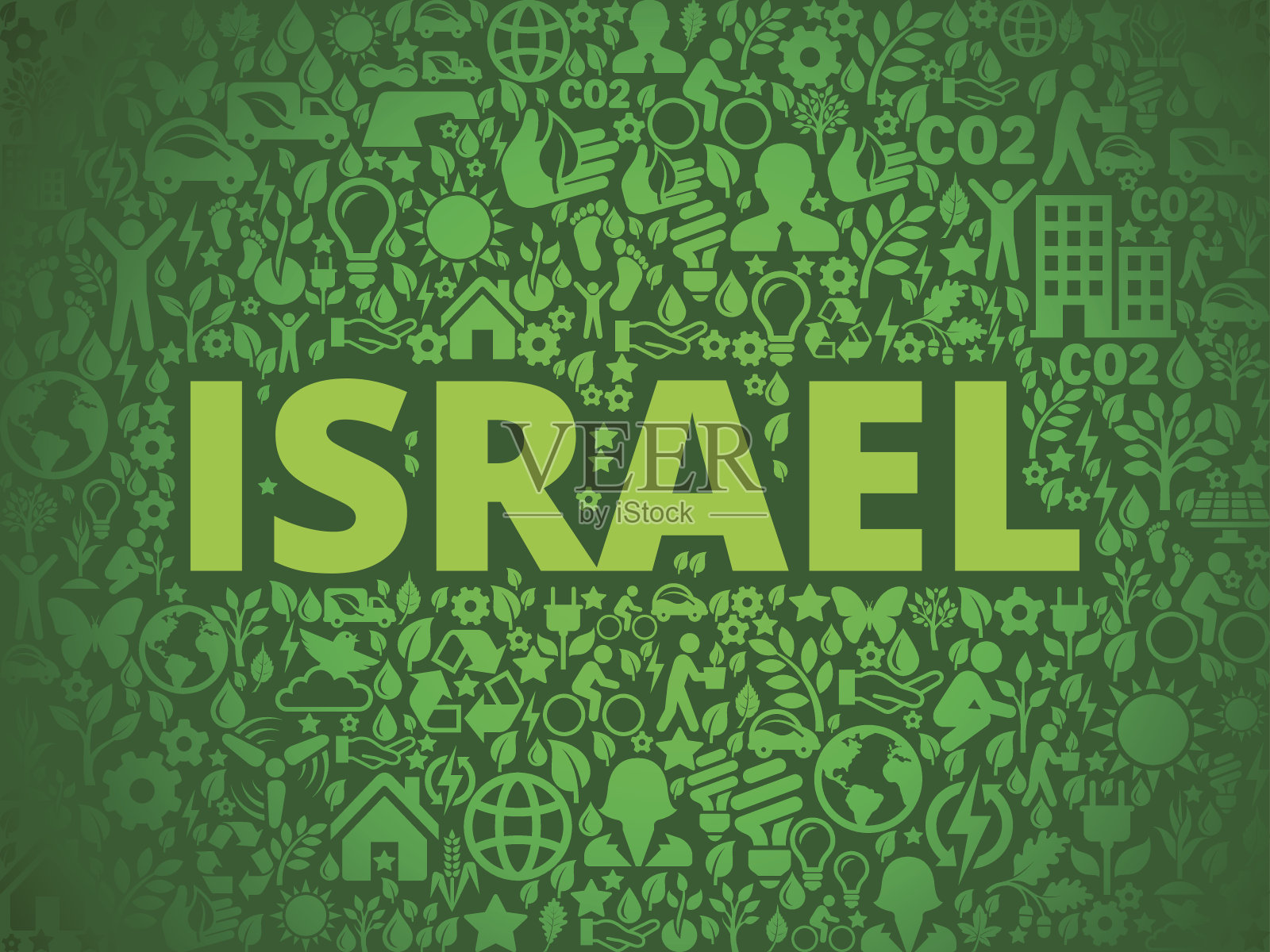 以色列环境保护矢量图标模式插画图片素材