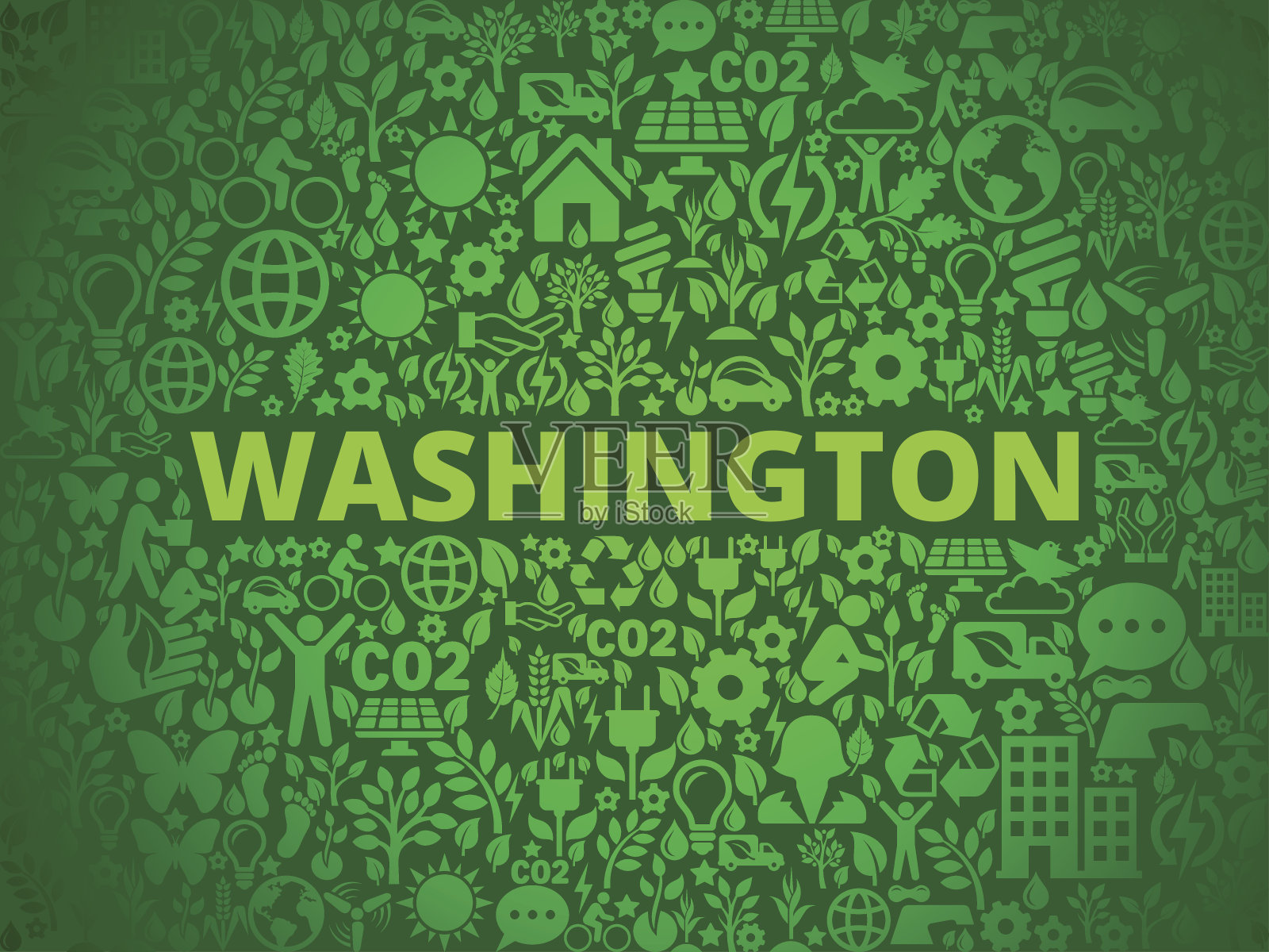 华盛顿环境保护向量图标模式插画图片素材