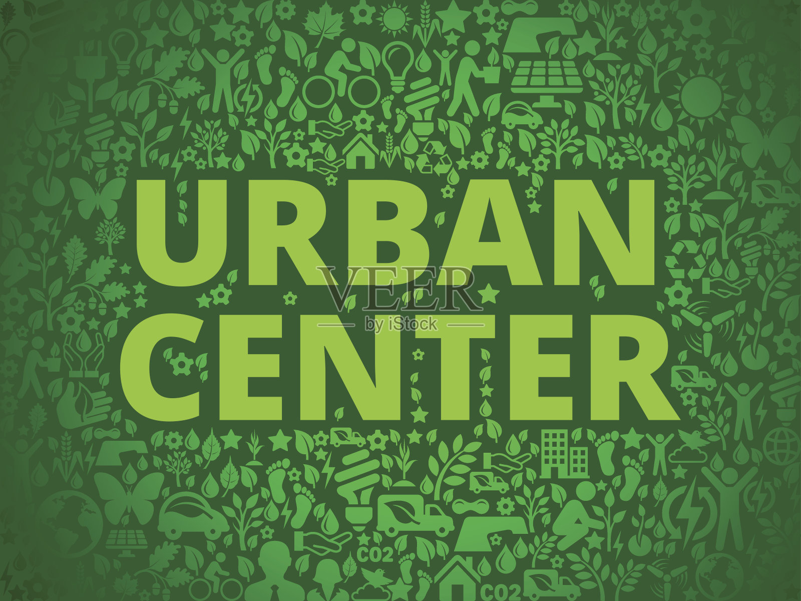 城市中心环境保护矢量图标模式插画图片素材