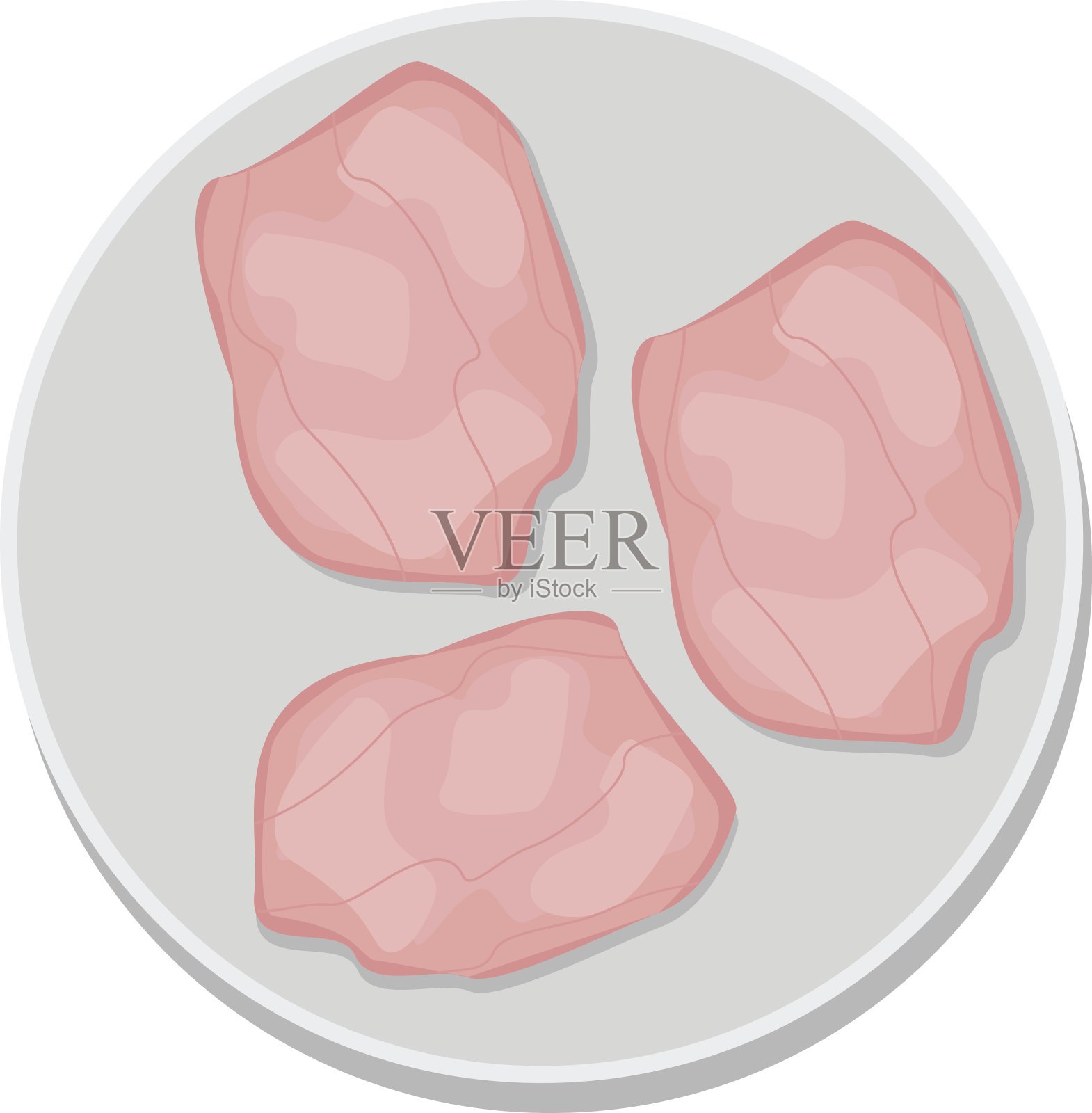 肉盘插画图片素材