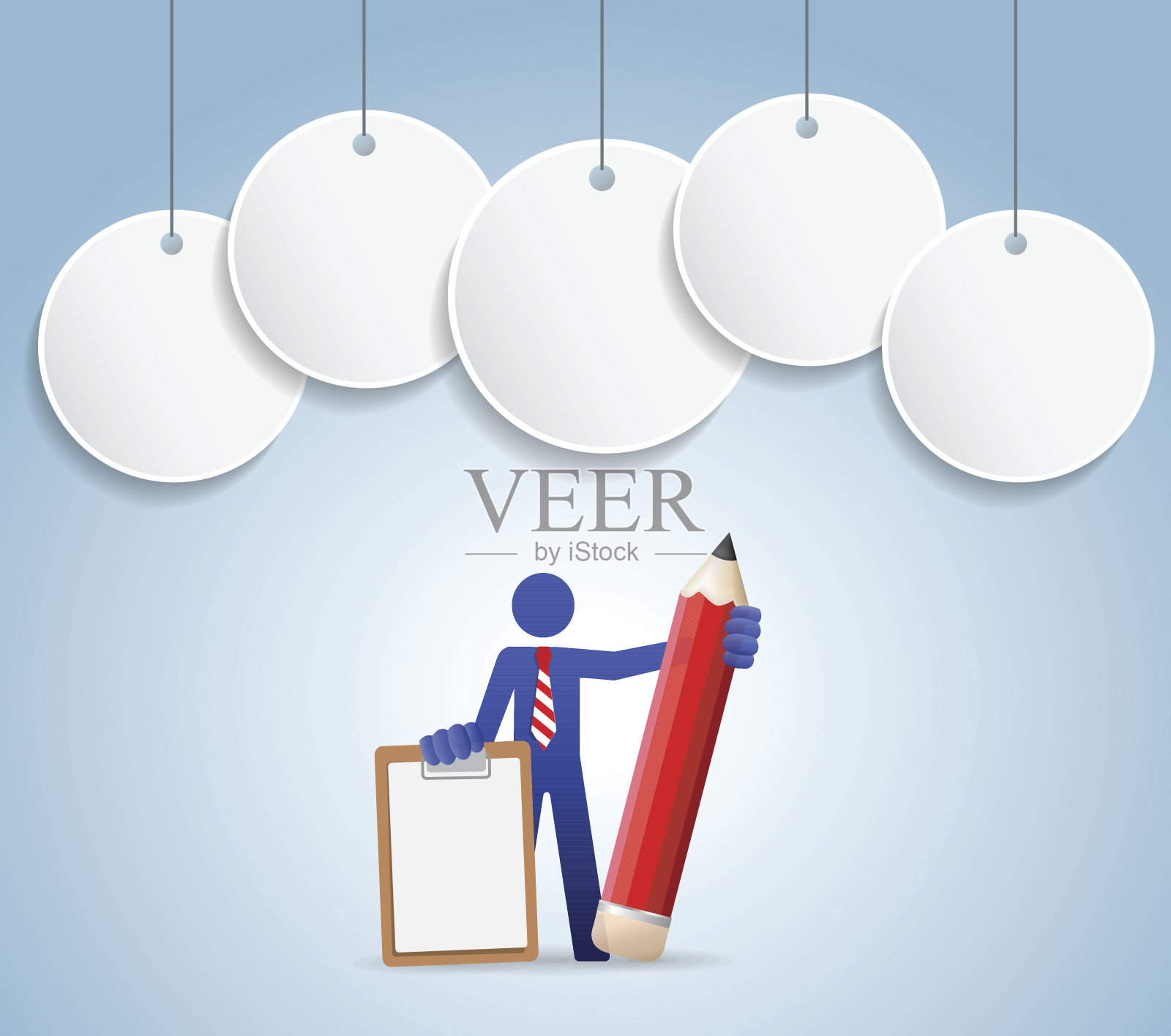 商人写的概念插画图片素材