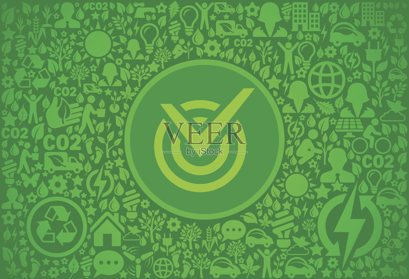 勾选标记环境绿色矢量图标模式插画图片素材