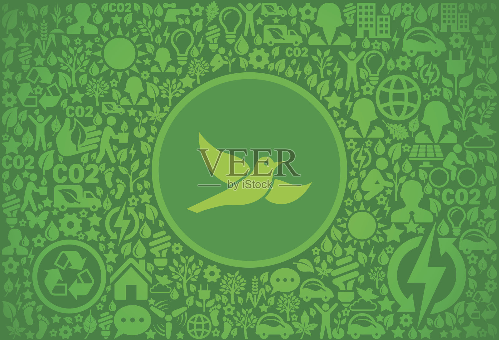 鸟环境绿色矢量图标模式插画图片素材