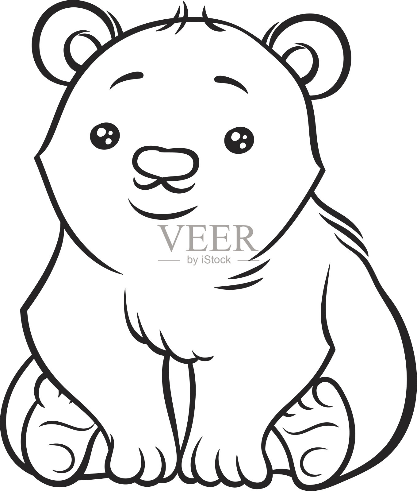 可爱的北极熊插图插画图片素材