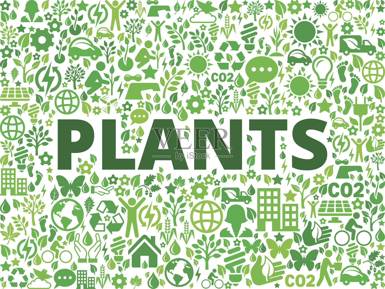 植物环境保护矢量图标模式插画图片素材