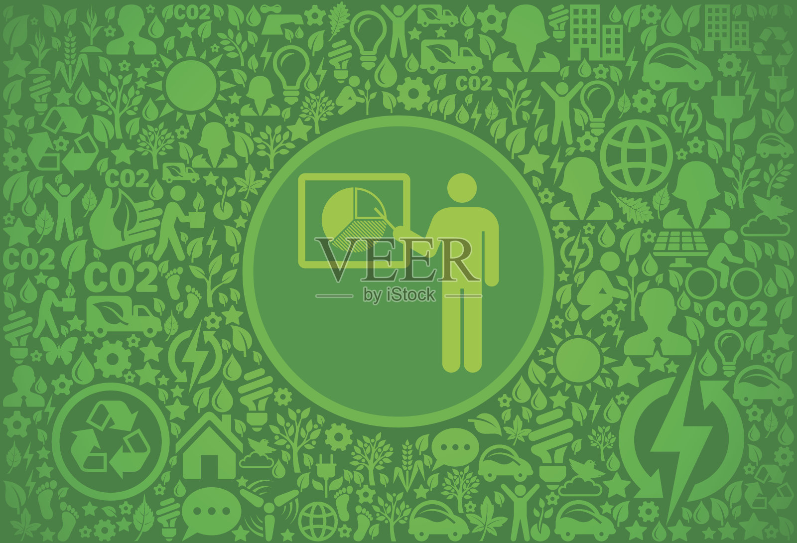 图形表示环境绿色矢量图标模式插画图片素材