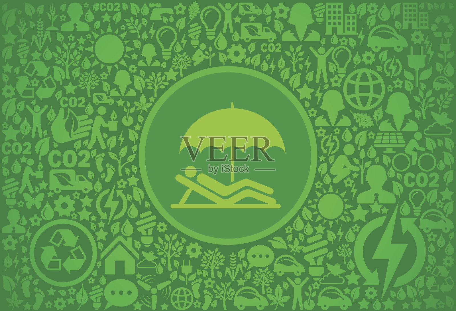 放松棍图环境绿色矢量图标模式插画图片素材