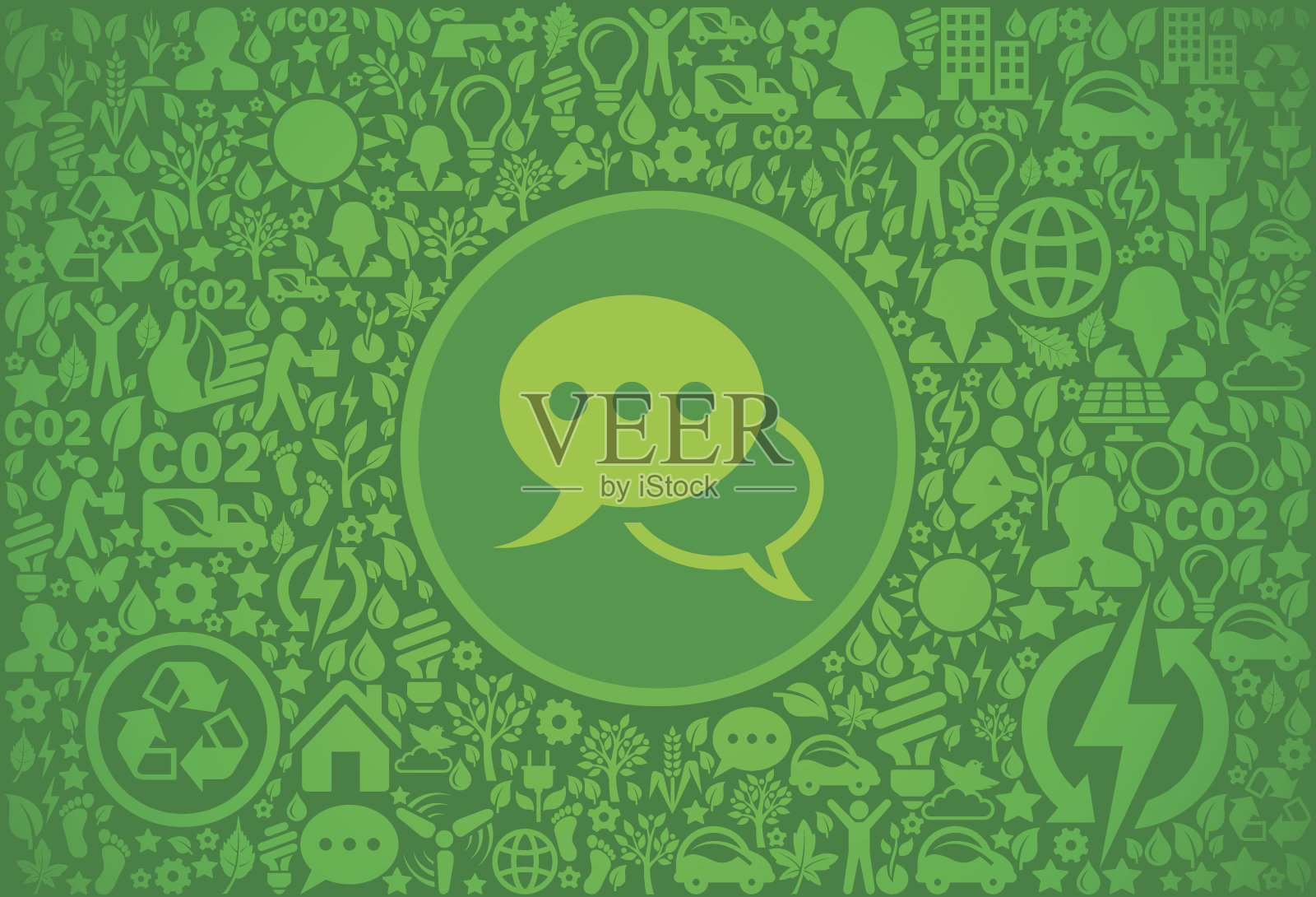 聊天环境绿色矢量图标模式插画图片素材