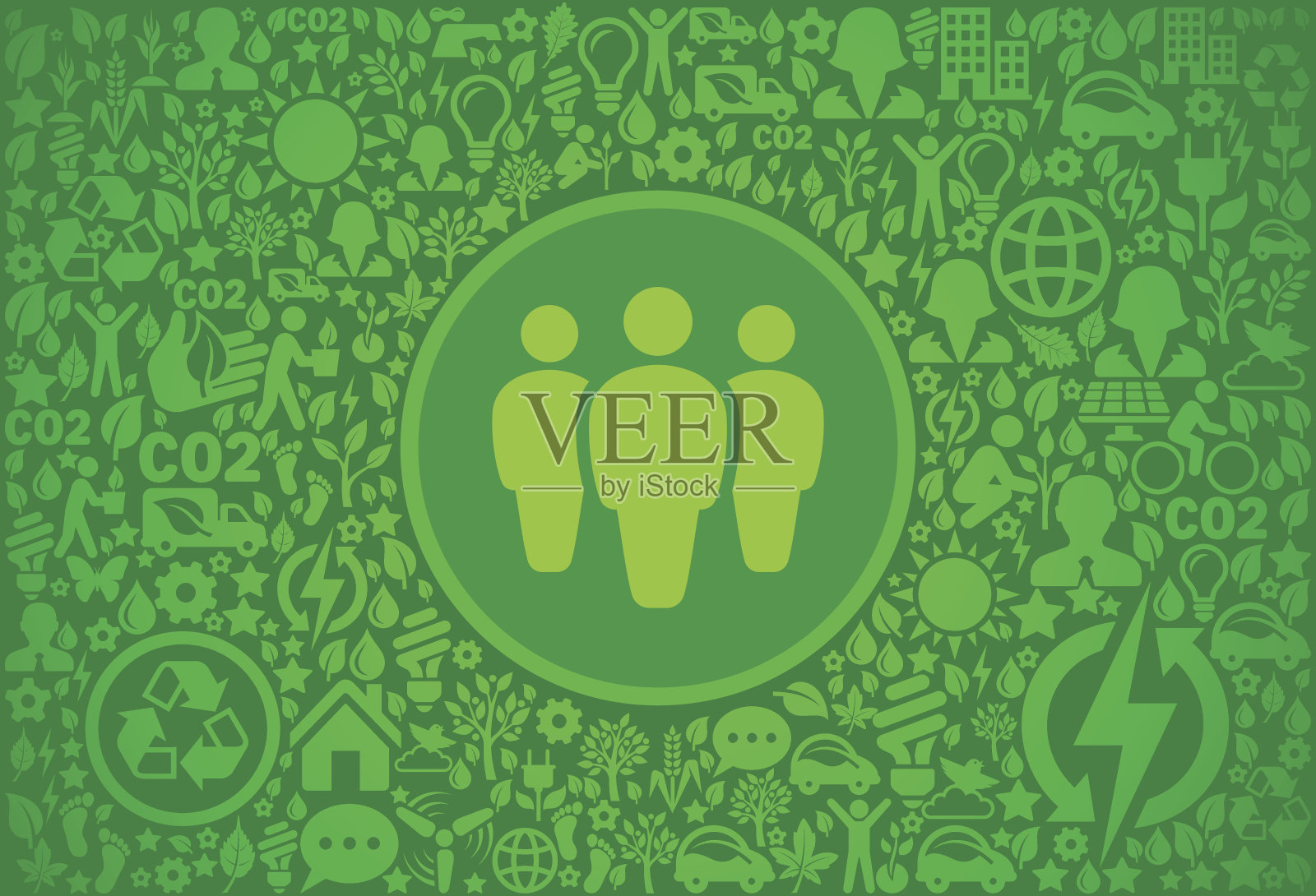 小组环境绿色矢量图标模式插画图片素材