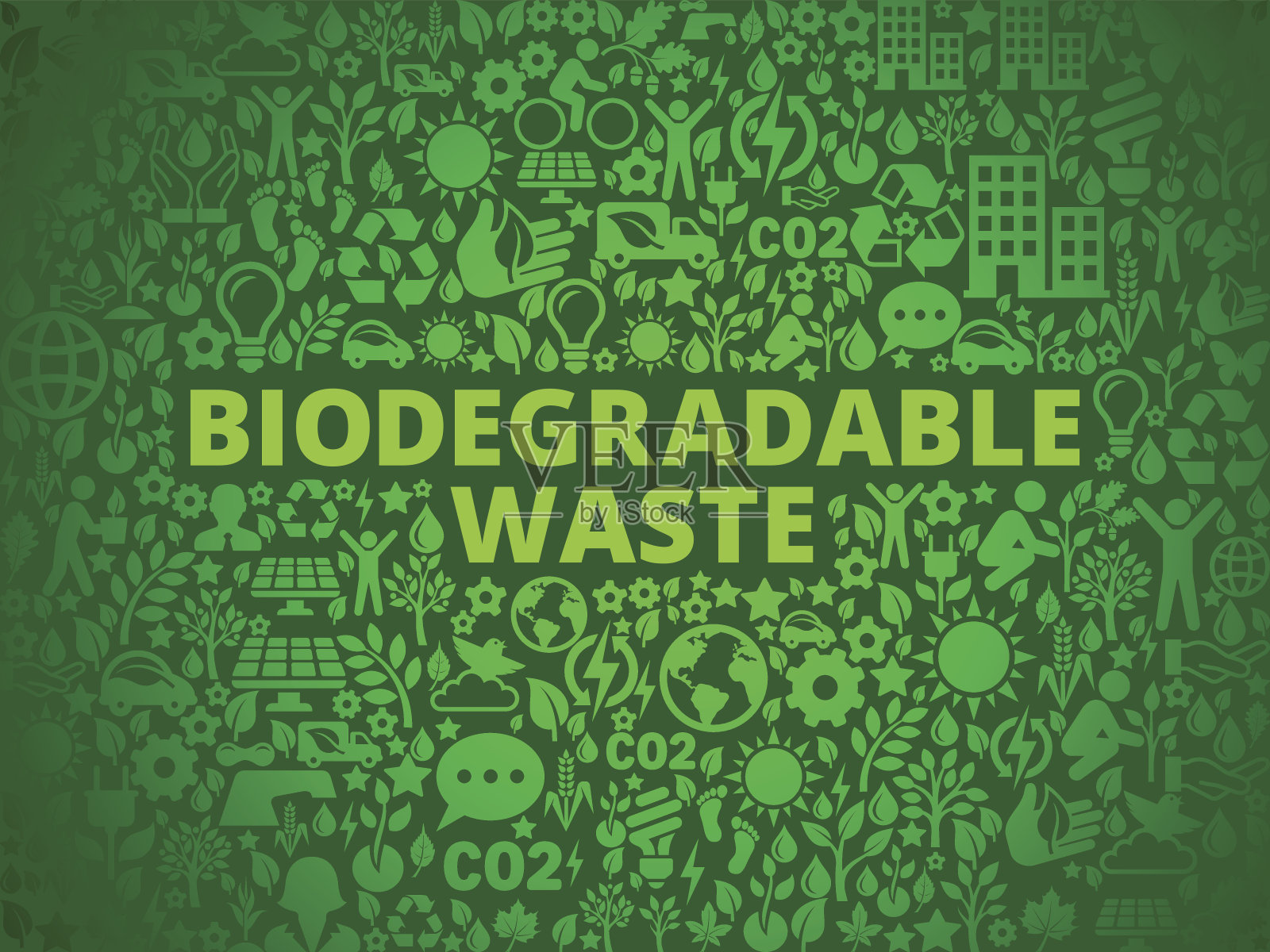 可降解废物环境保护载体图标模式插画图片素材