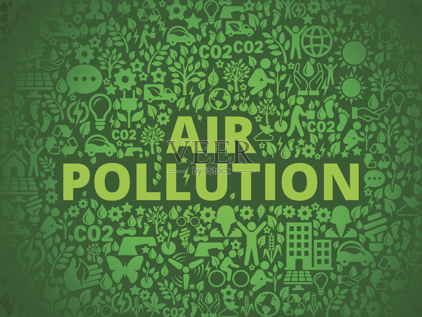 空气污染环境保护矢量图标模式插画图片素材