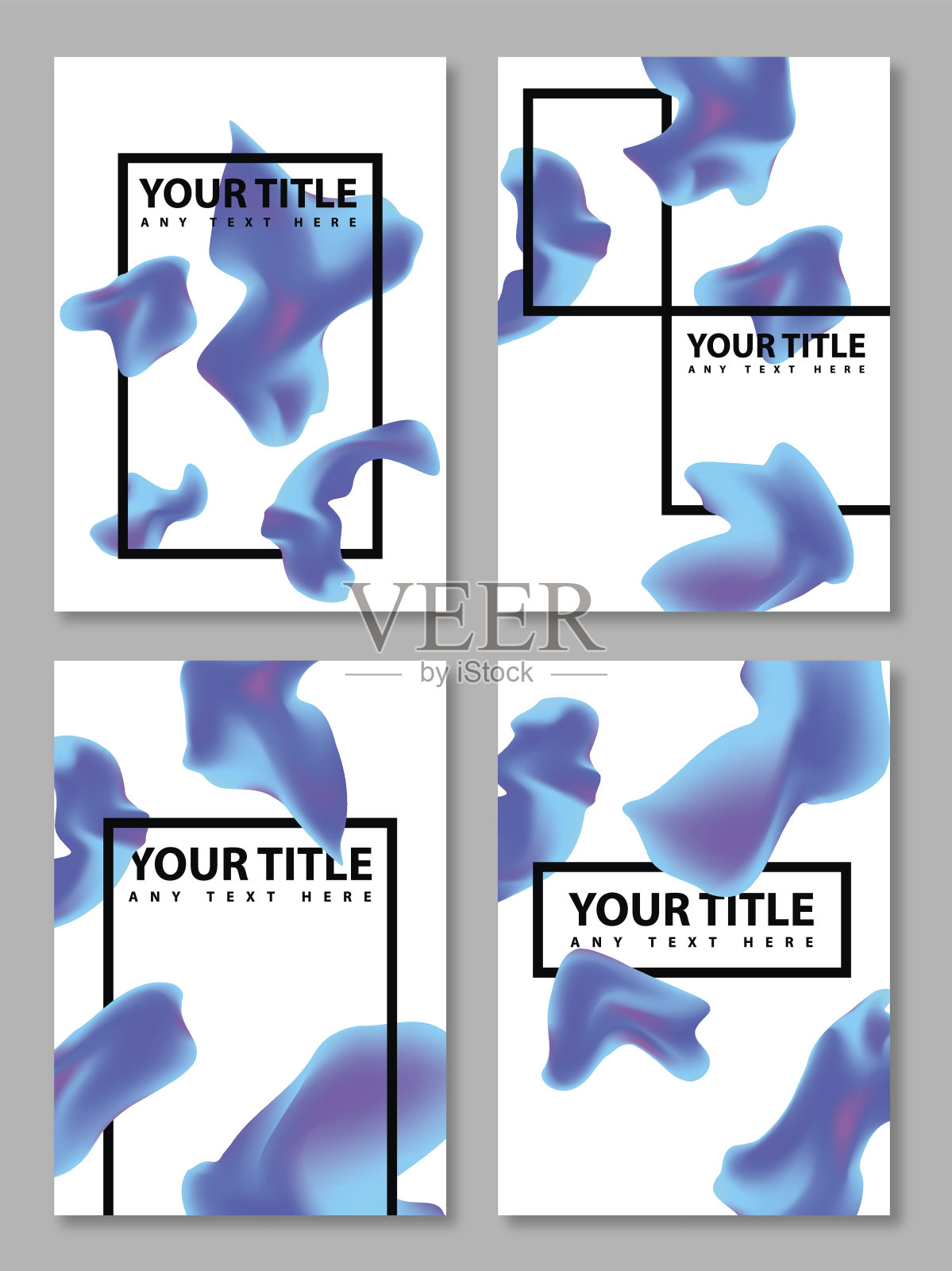 颜色混合页设计集设计模板素材