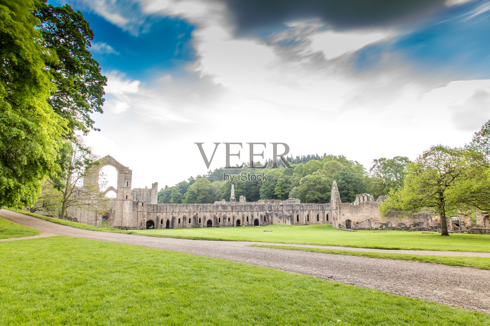 喷泉修道院照片摄影图片