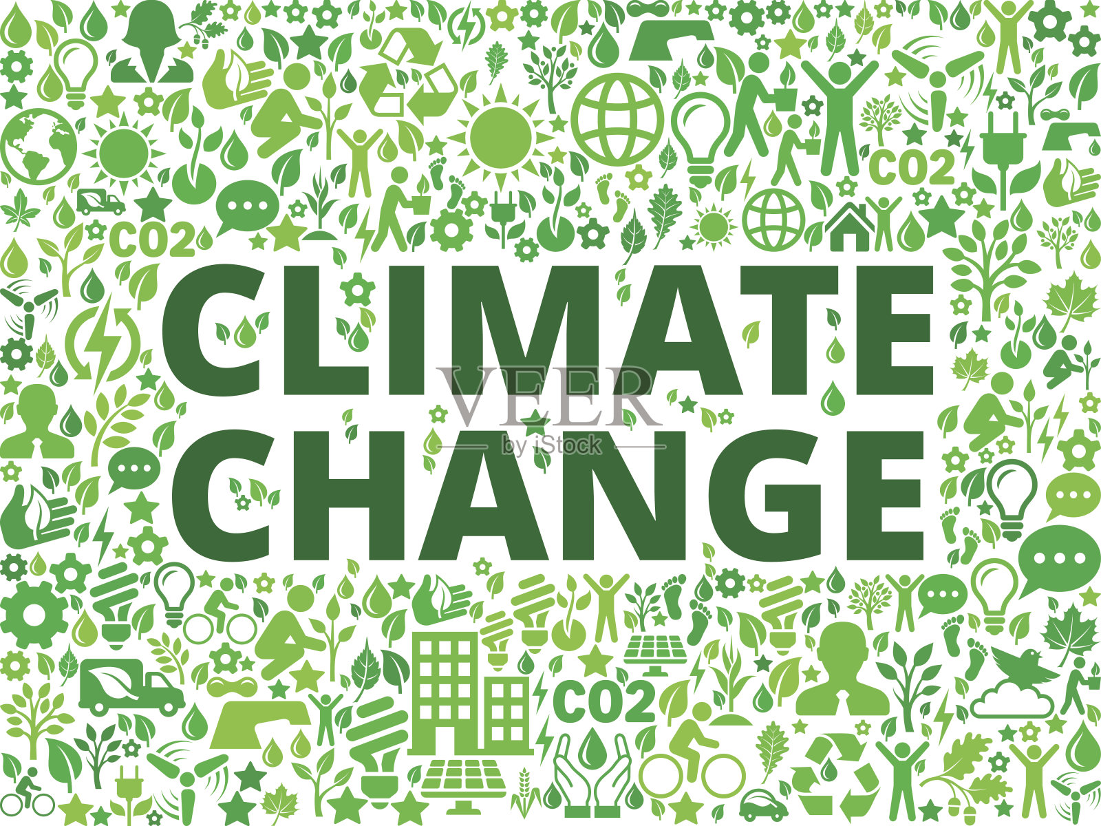 气候变化环境保护矢量图标模式插画图片素材