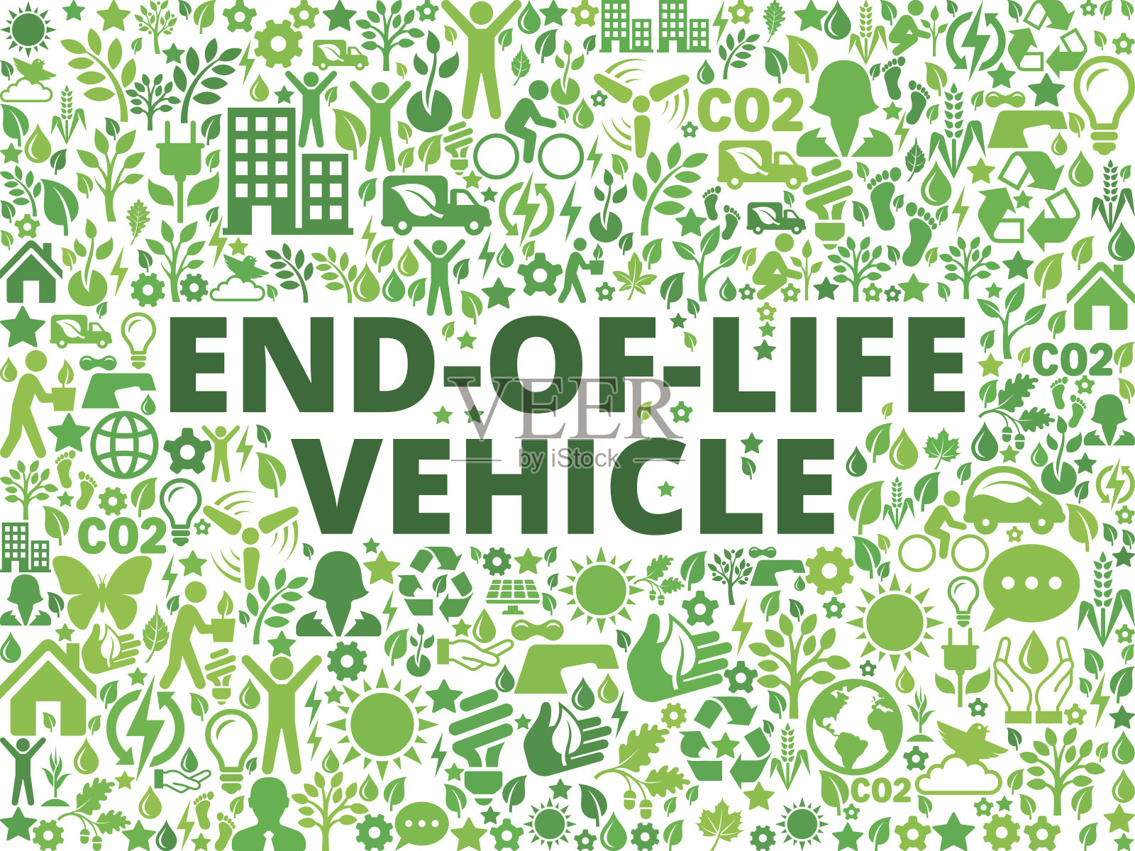 报废车辆环境保护矢量图标模式插画图片素材