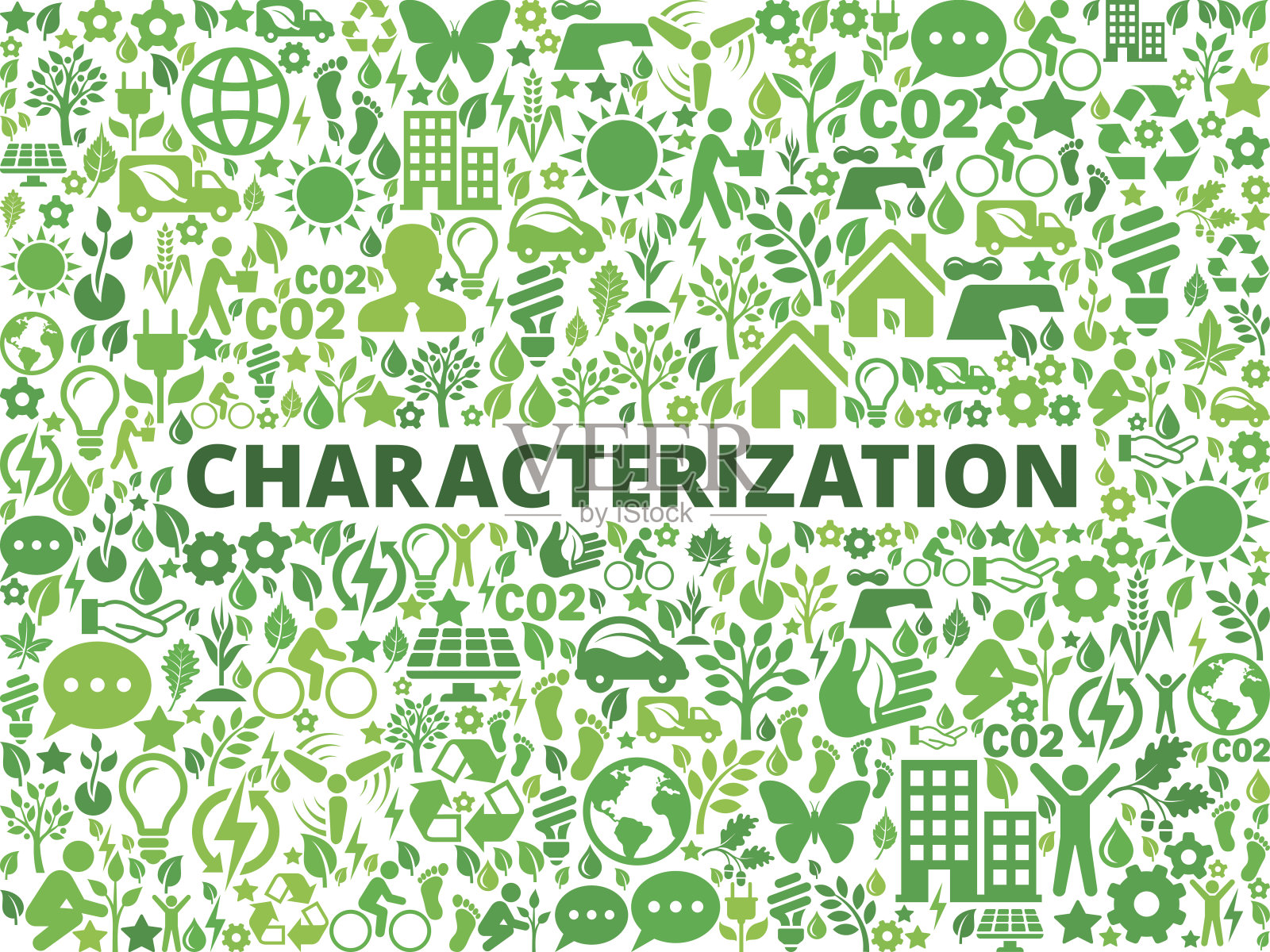 描述环境保护矢量图标模式插画图片素材