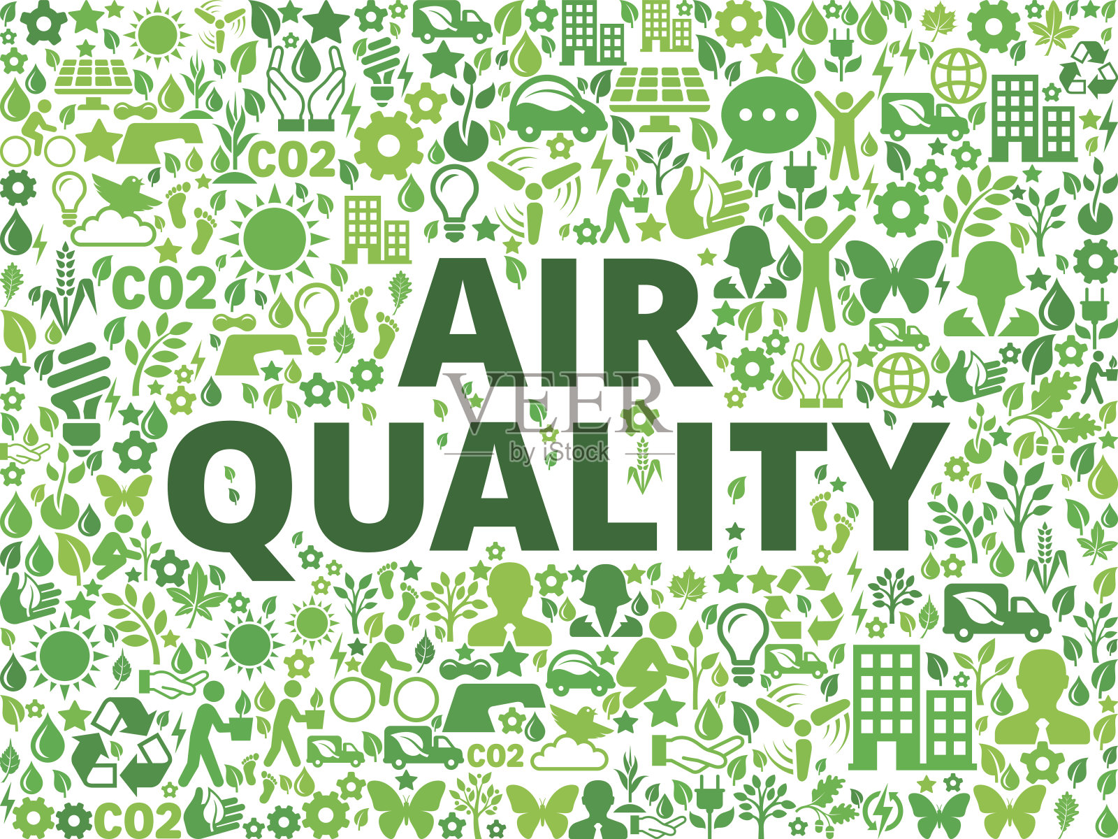 空气质量环境保护矢量图标模式插画图片素材
