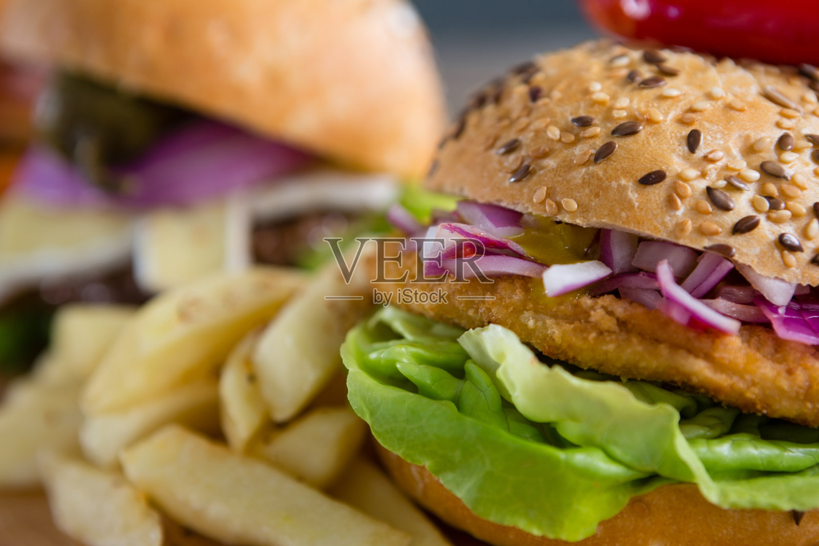 汉堡的特写镜头照片摄影图片