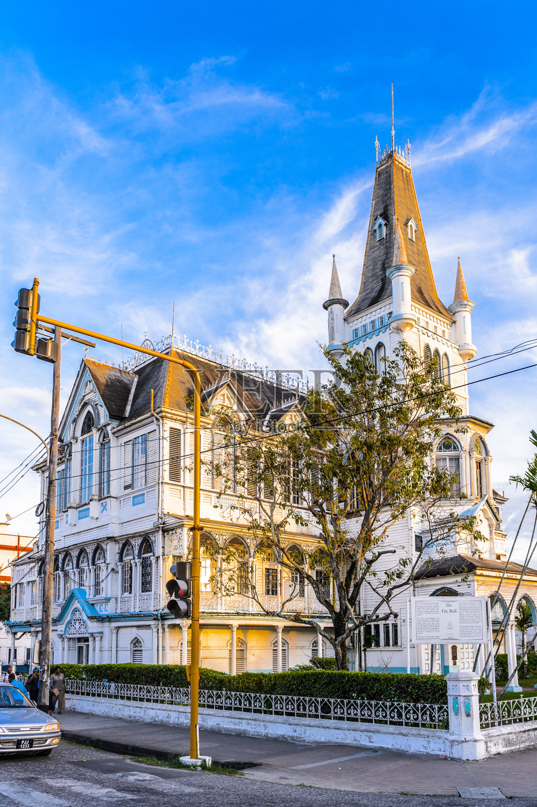 位于南美洲圭亚那首府乔治城的圣乔治圣公会大教堂照片摄影图片