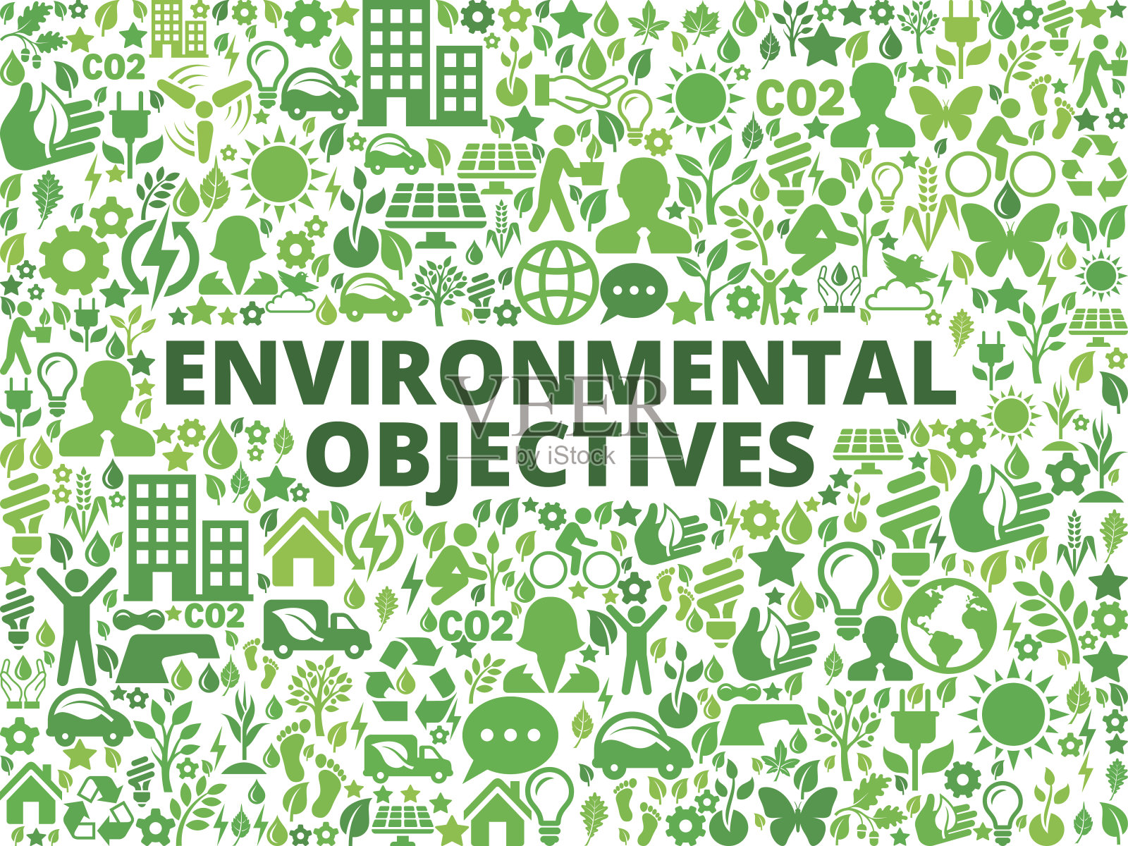 环境目标环境保护矢量图标模式插画图片素材