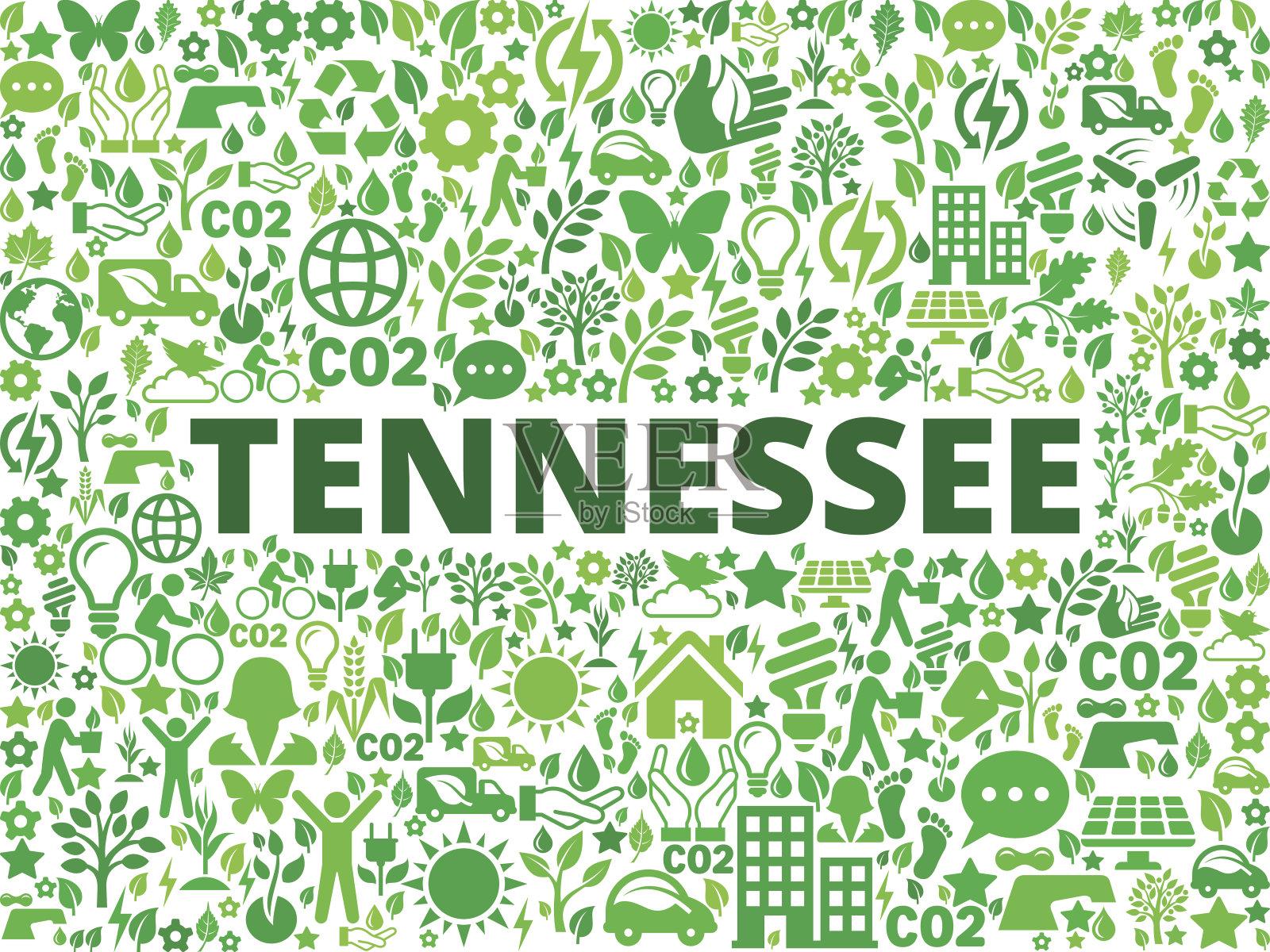 田纳西州环境保护向量图标模式插画图片素材