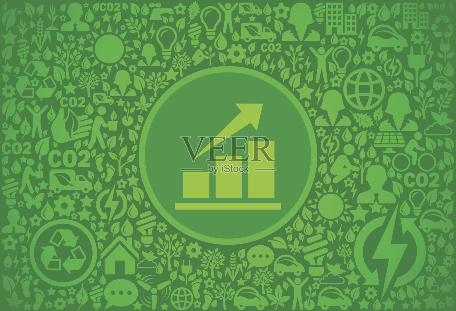 股市环境绿色矢量图标模式插画图片素材