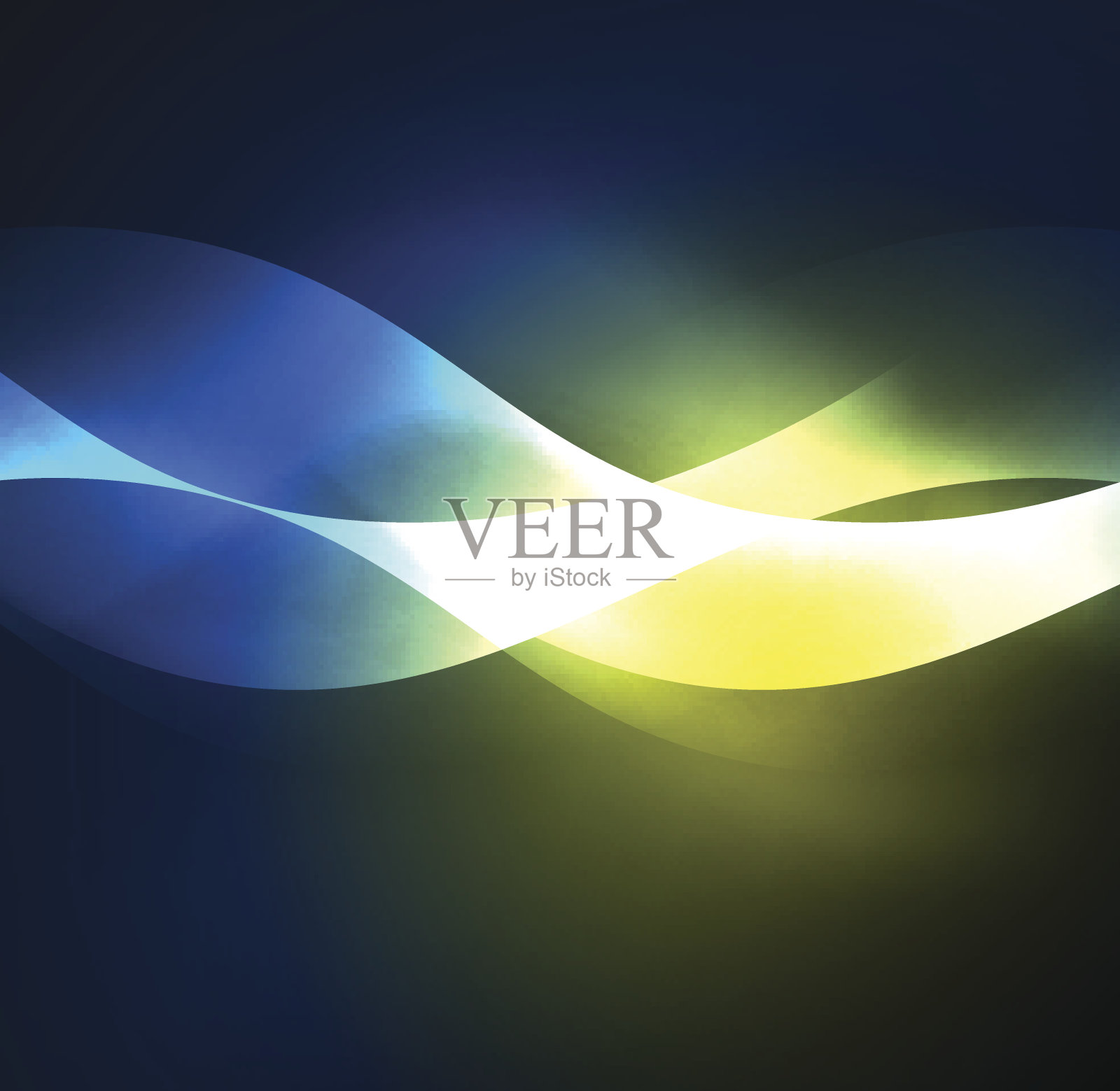 霓虹灯照亮波插画图片素材