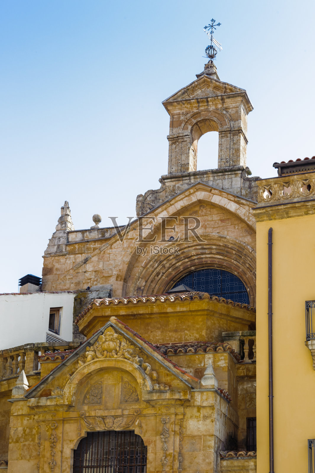 萨拉曼卡古城的建筑。联合国教科文组织世界遗产。西班牙照片摄影图片