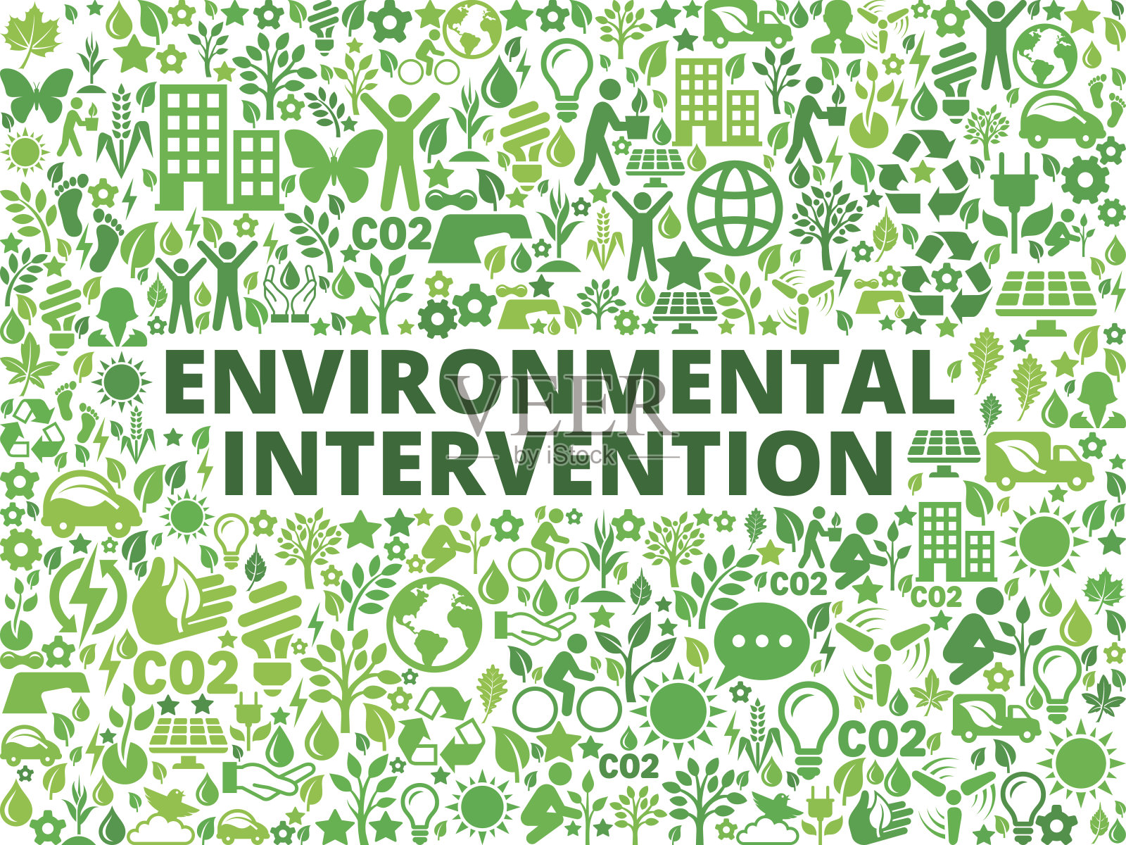 环境干预环境保护矢量图标模式插画图片素材