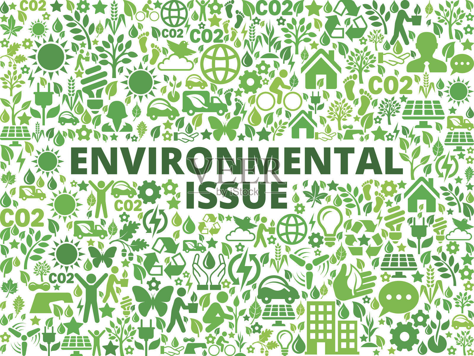 环境问题环境保护矢量图标模式插画图片素材