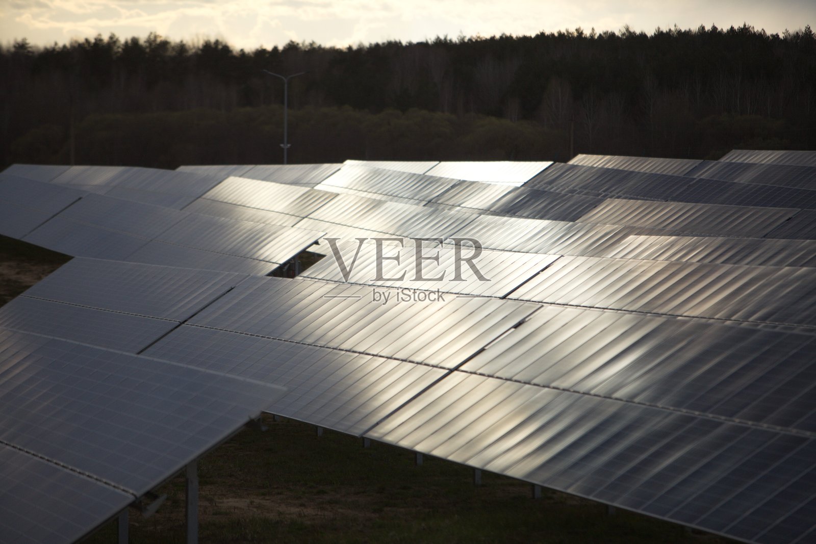 户外太阳能板农场照片摄影图片