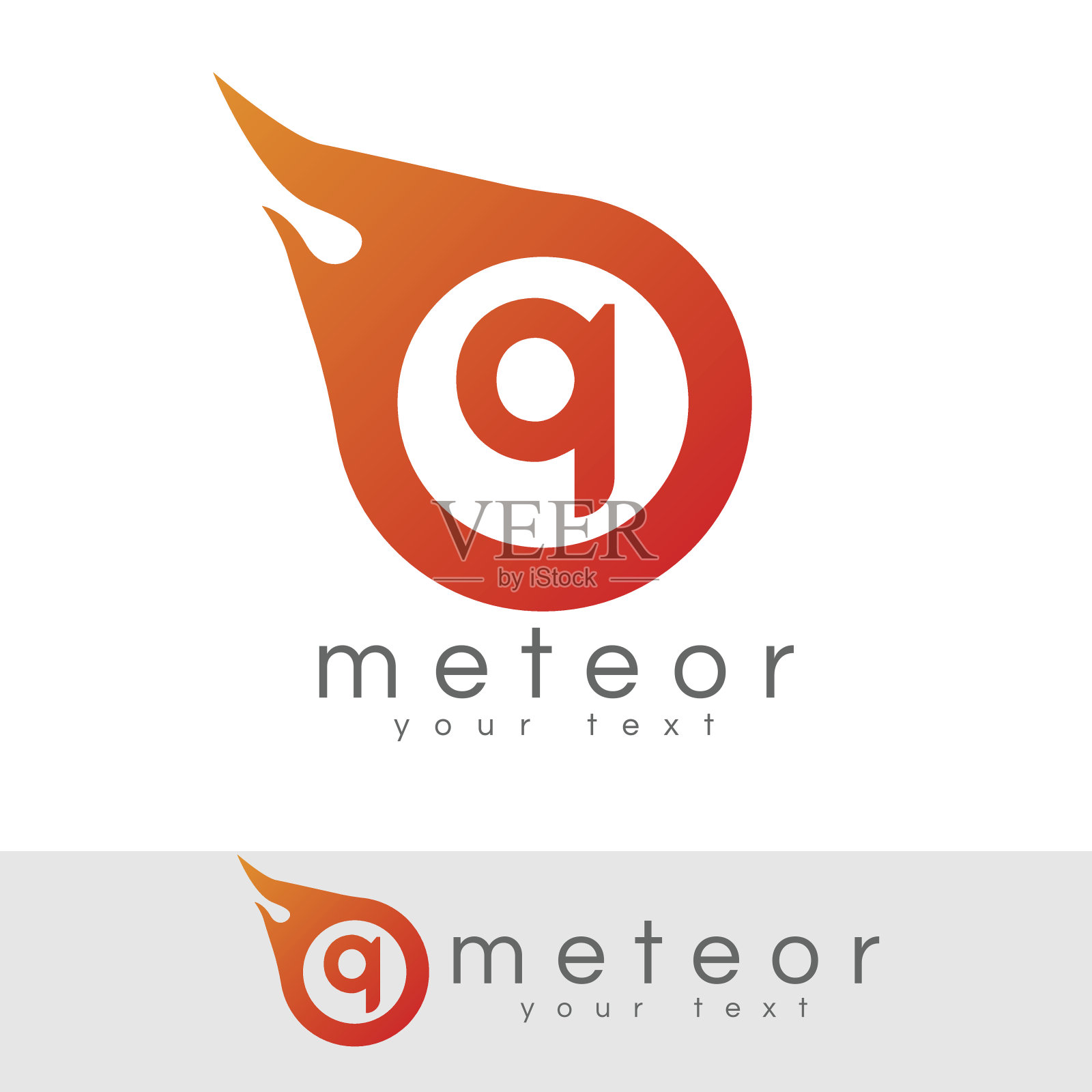 流星初始字母Q图标设计设计元素图片