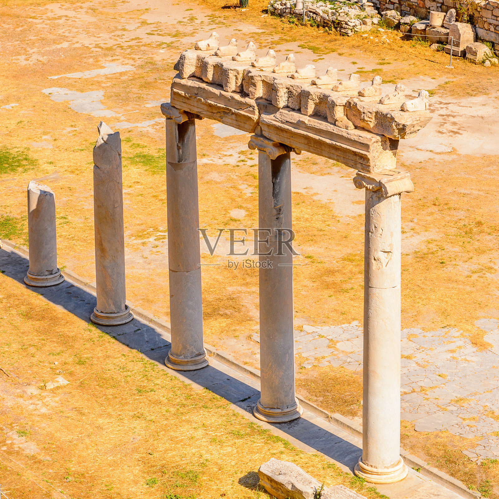 罗马广场，希腊雅典的集市照片摄影图片