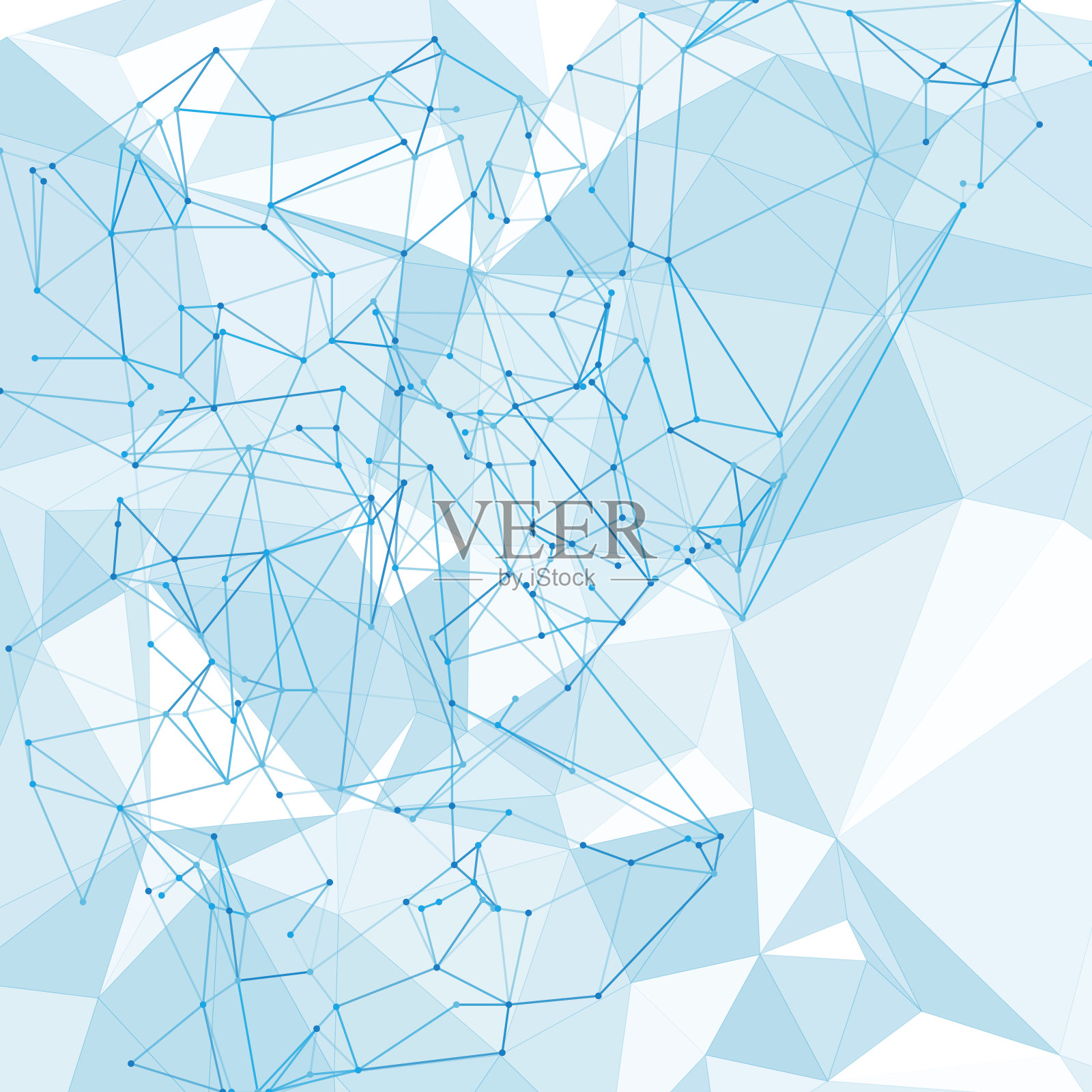 蓝天矢量网络节点模式插画图片素材
