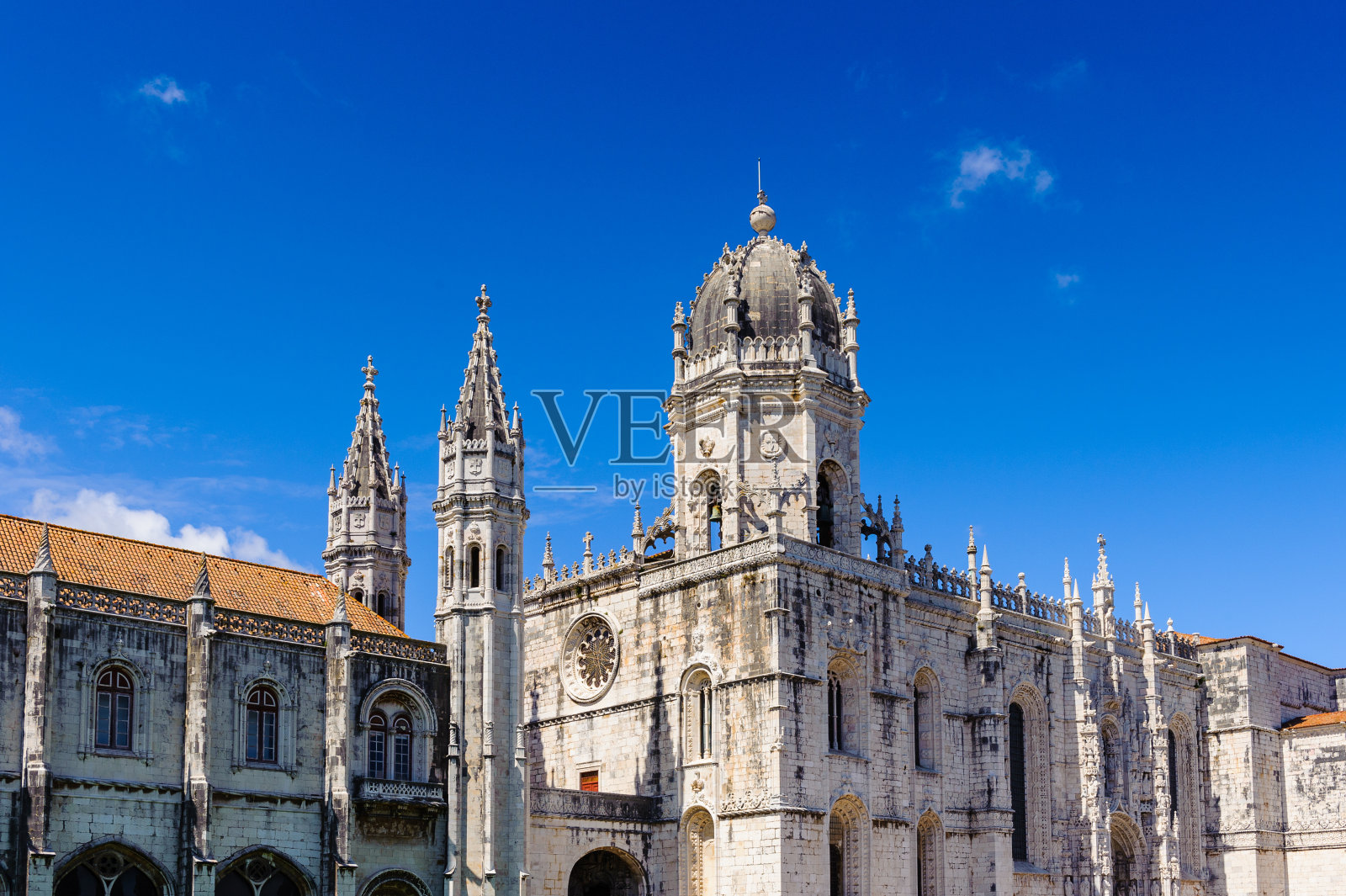 葡萄牙里斯本的Jeronimos修道院或Hieronymites修道院。它是联合国教科文组织世界遗产照片摄影图片